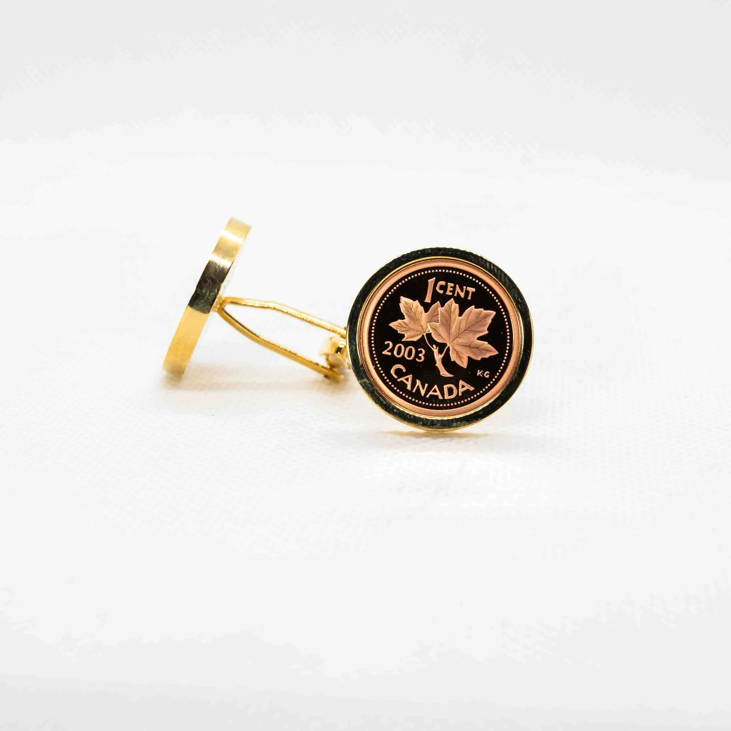 Proof Canada One Penny Coin Cufflink
