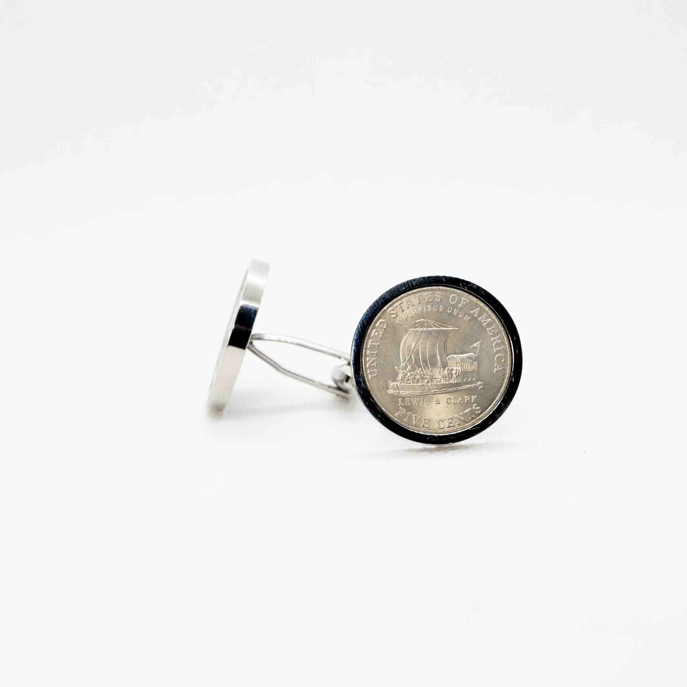 America  Jefferson Westward Journey 5 Cent Cufflink