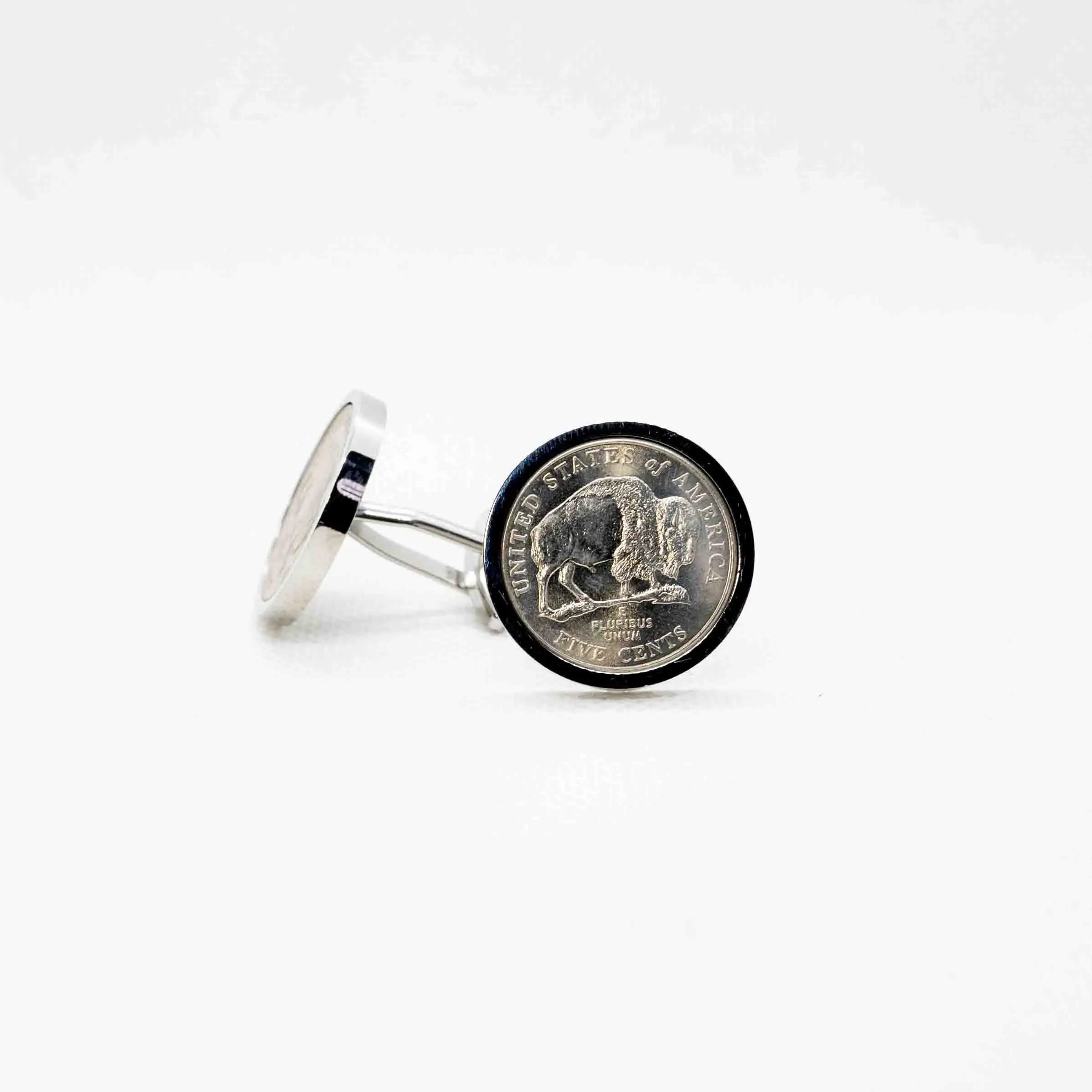 America  Buffalo 5 Cent Coin Cufflink