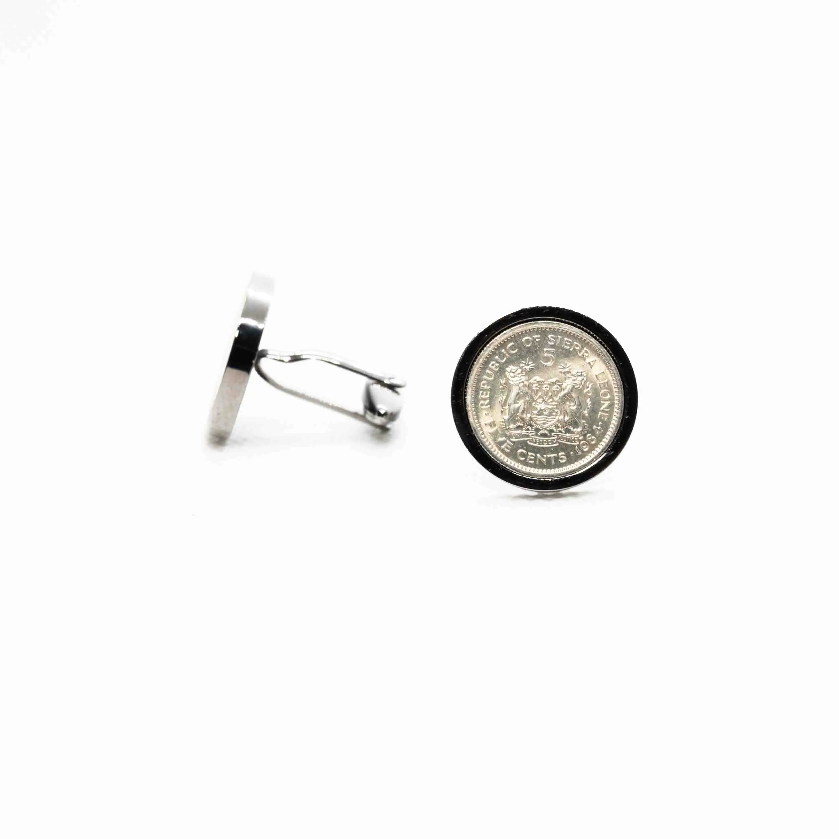Sierra Leone 5 Cent  Coin Cufflinks