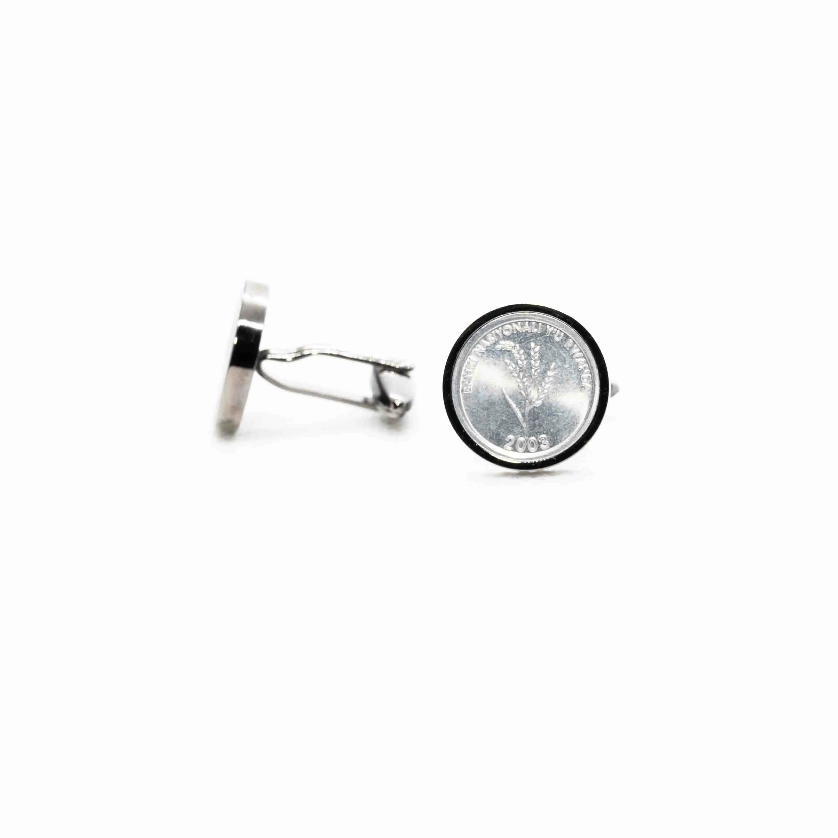 Rwanda 1 Ifaranga Coin Coin Cufflinks