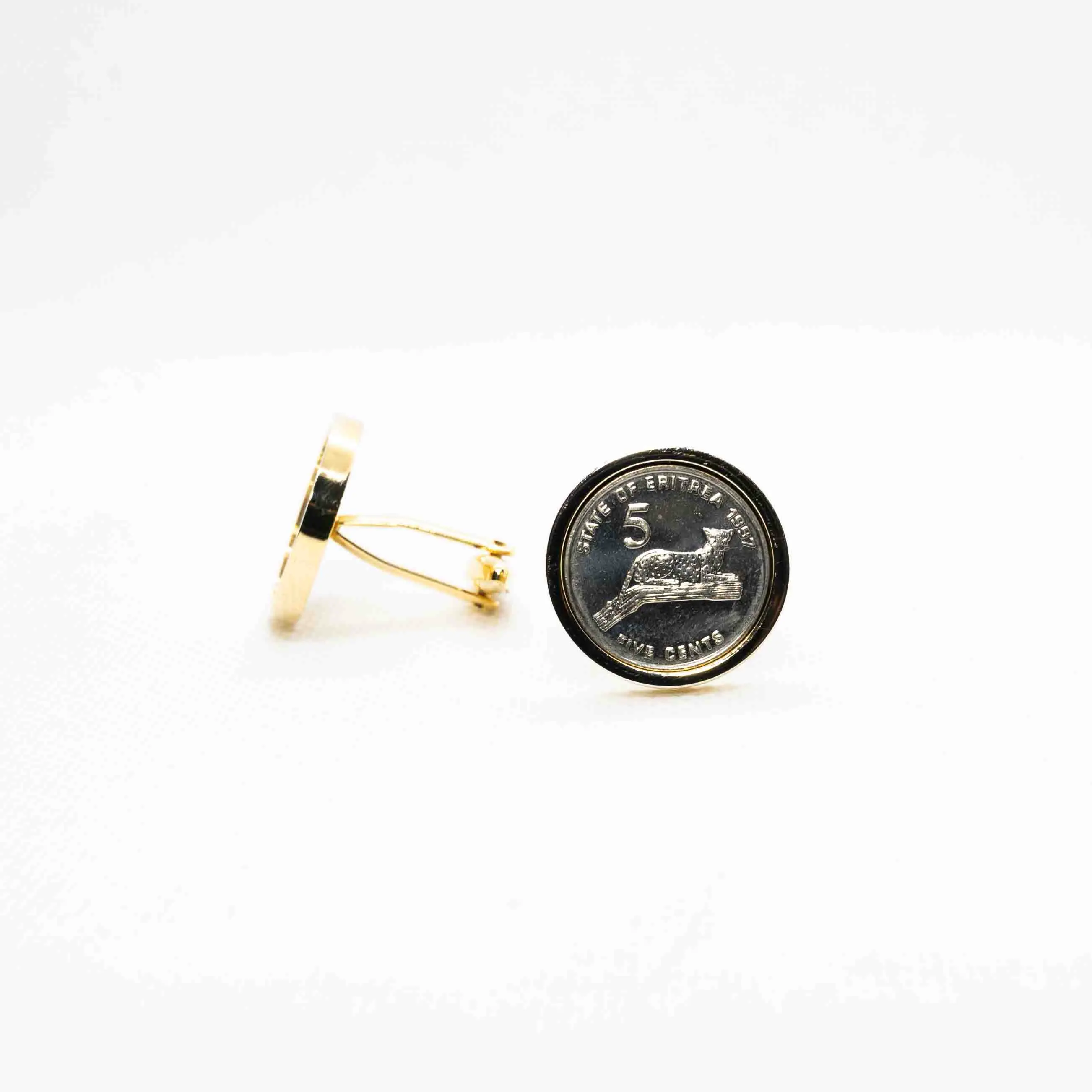 Eritrea 5 cents Coin Cufflinks