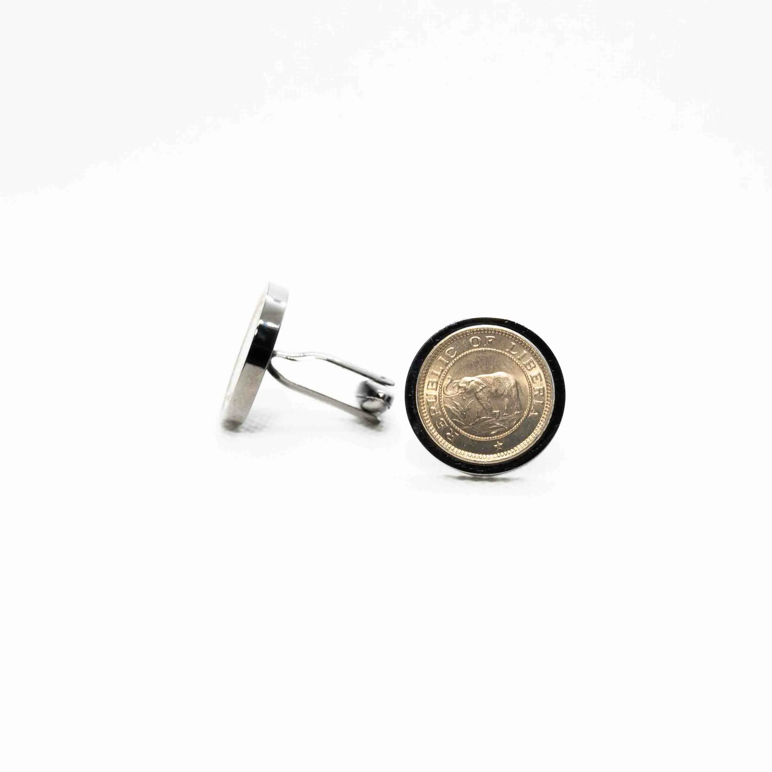 Liberia 1/2 Cent  Coin Cufflinks