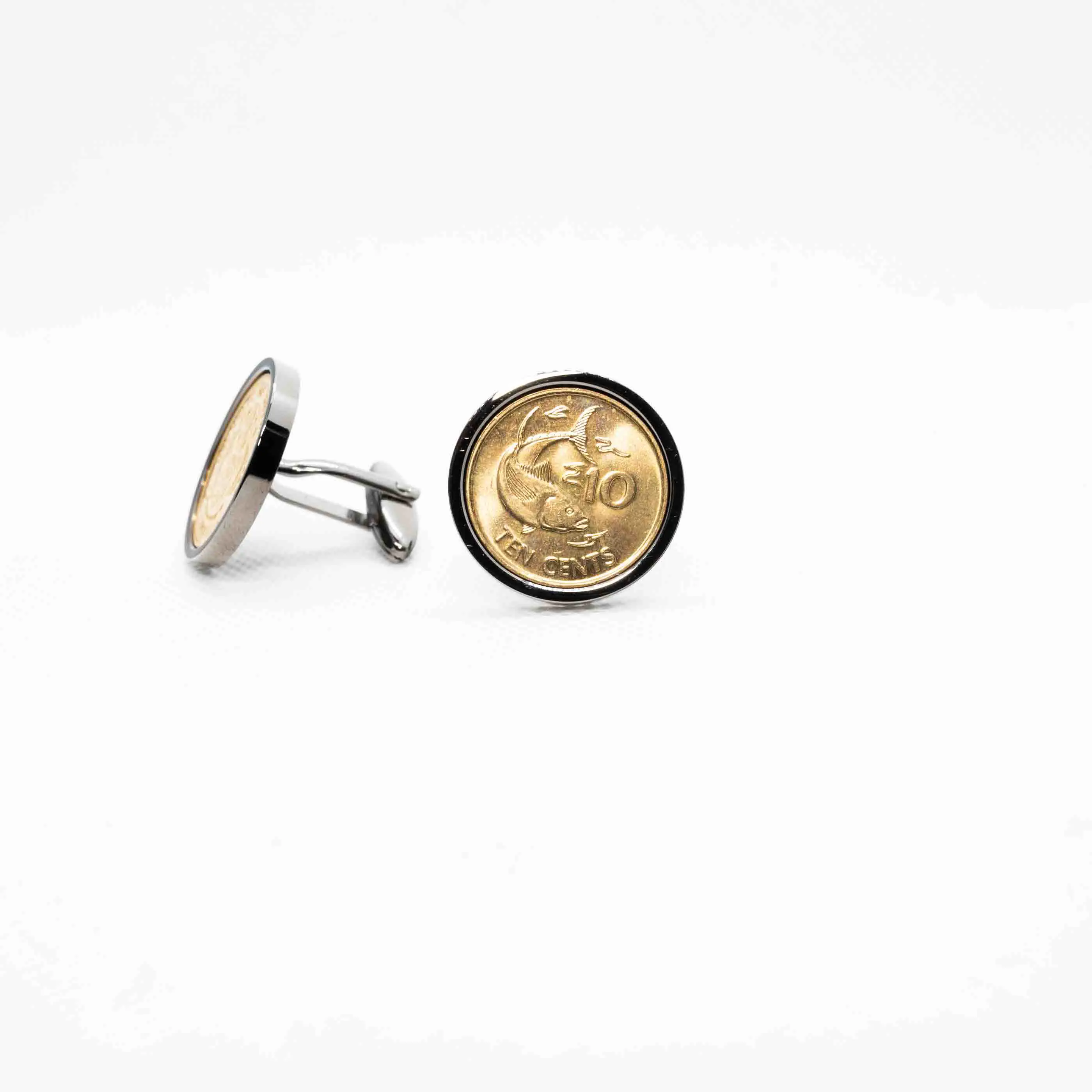 Seychelles 10 Cent Coin Cufflinks