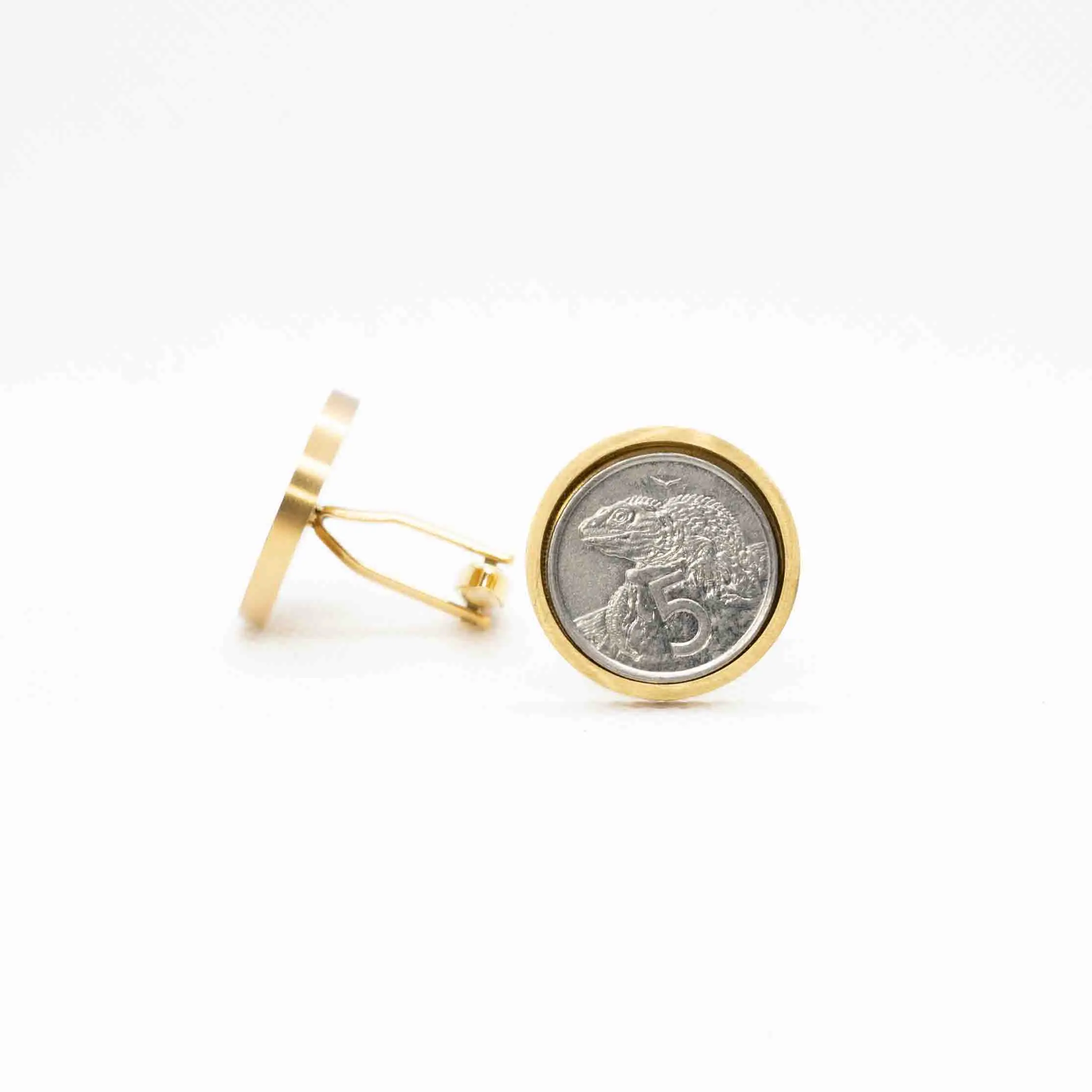 New Zealand 5 Cents Coin Cufflinks