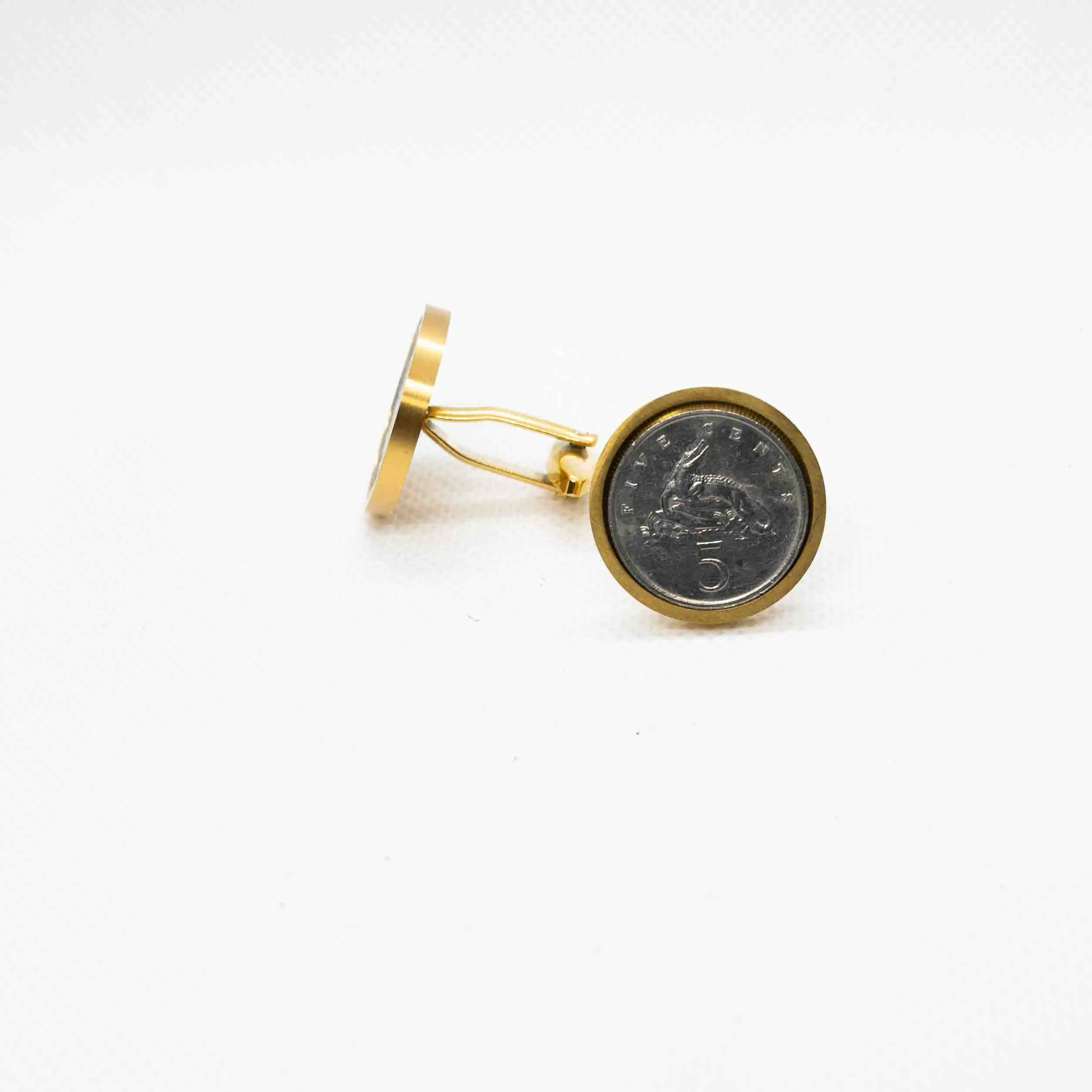 Jamaica 5 Cent Coin Cufflink