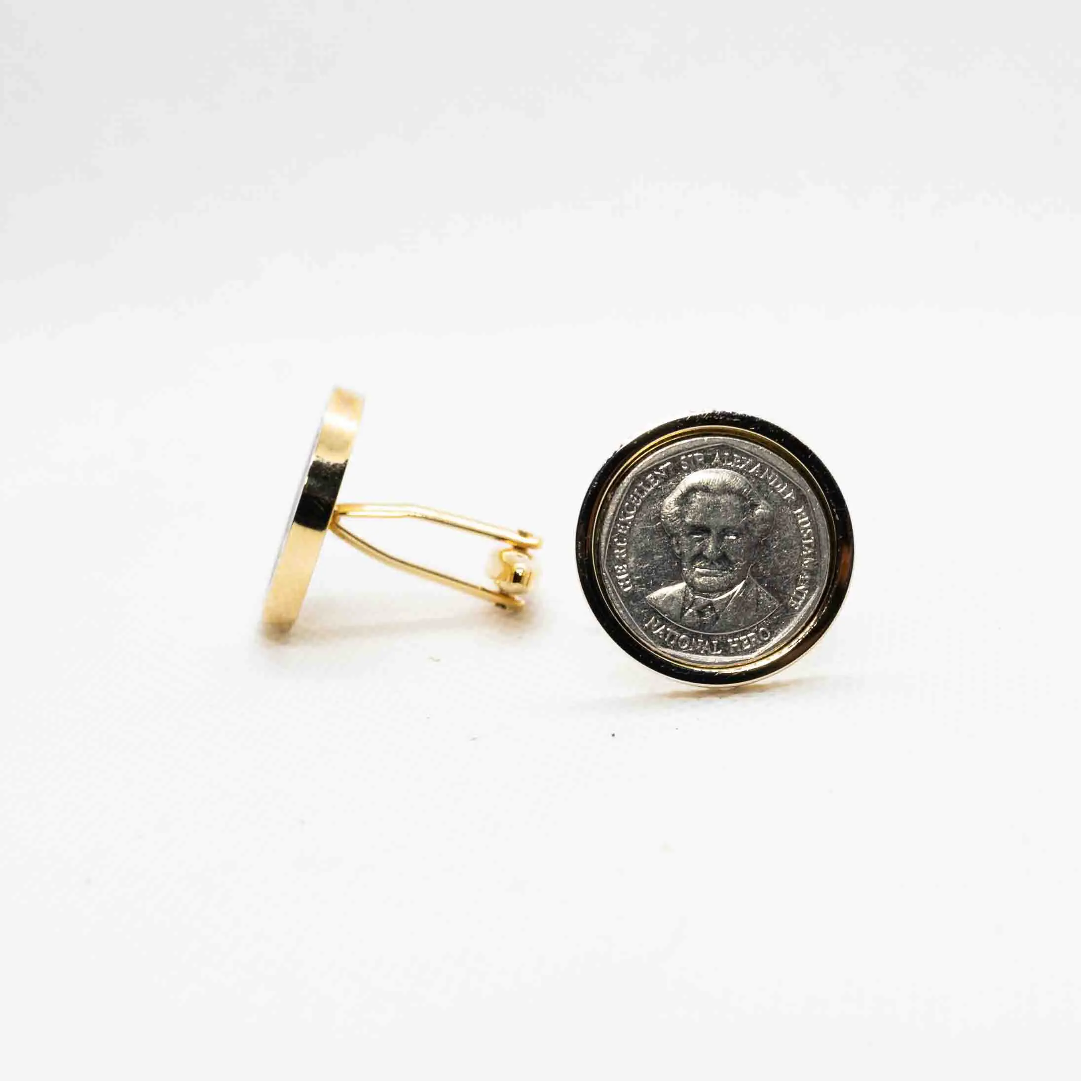 Jamaica 1 Dollar Coin Cufflink