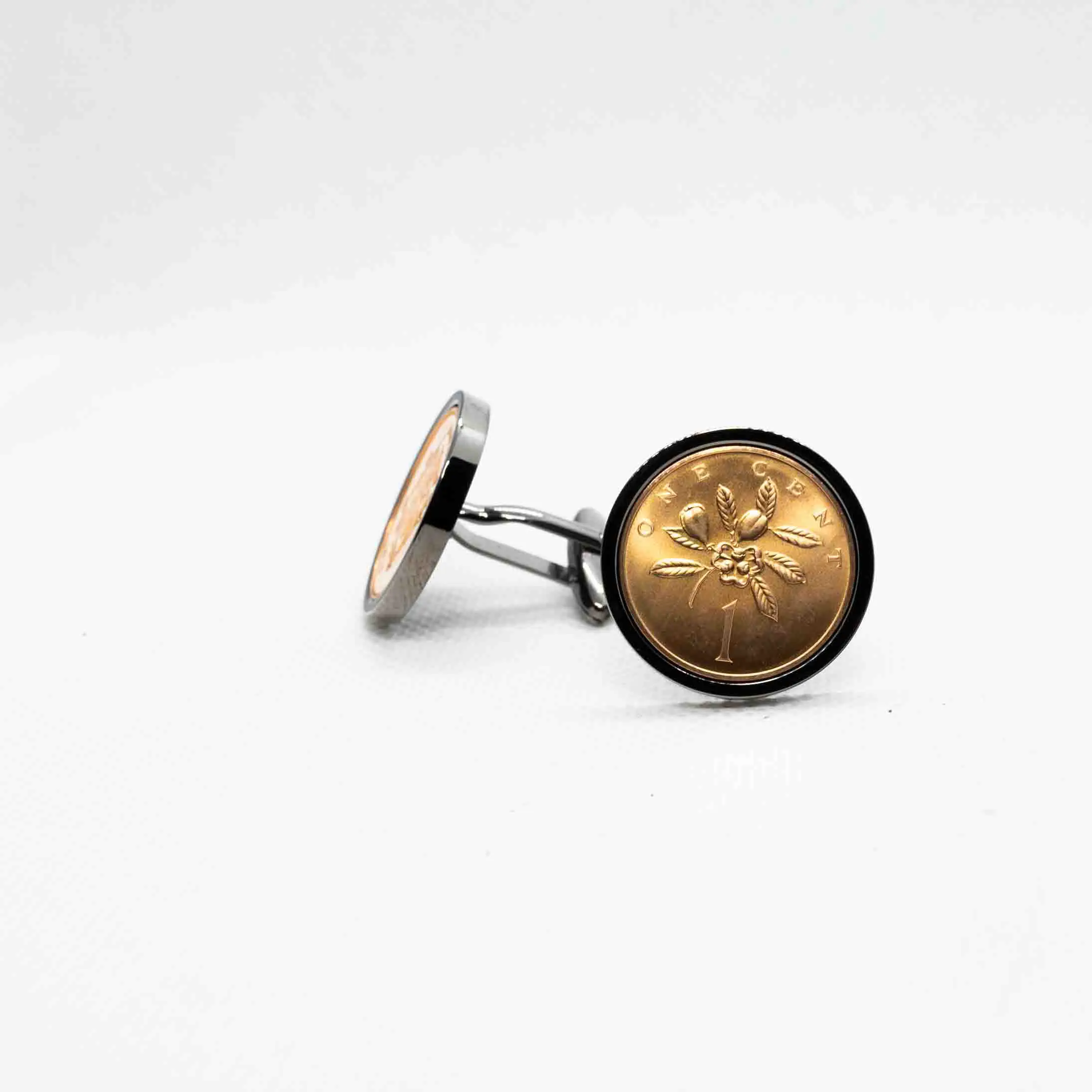 PROOF Jamaica 1 Cent Coin Cufflink