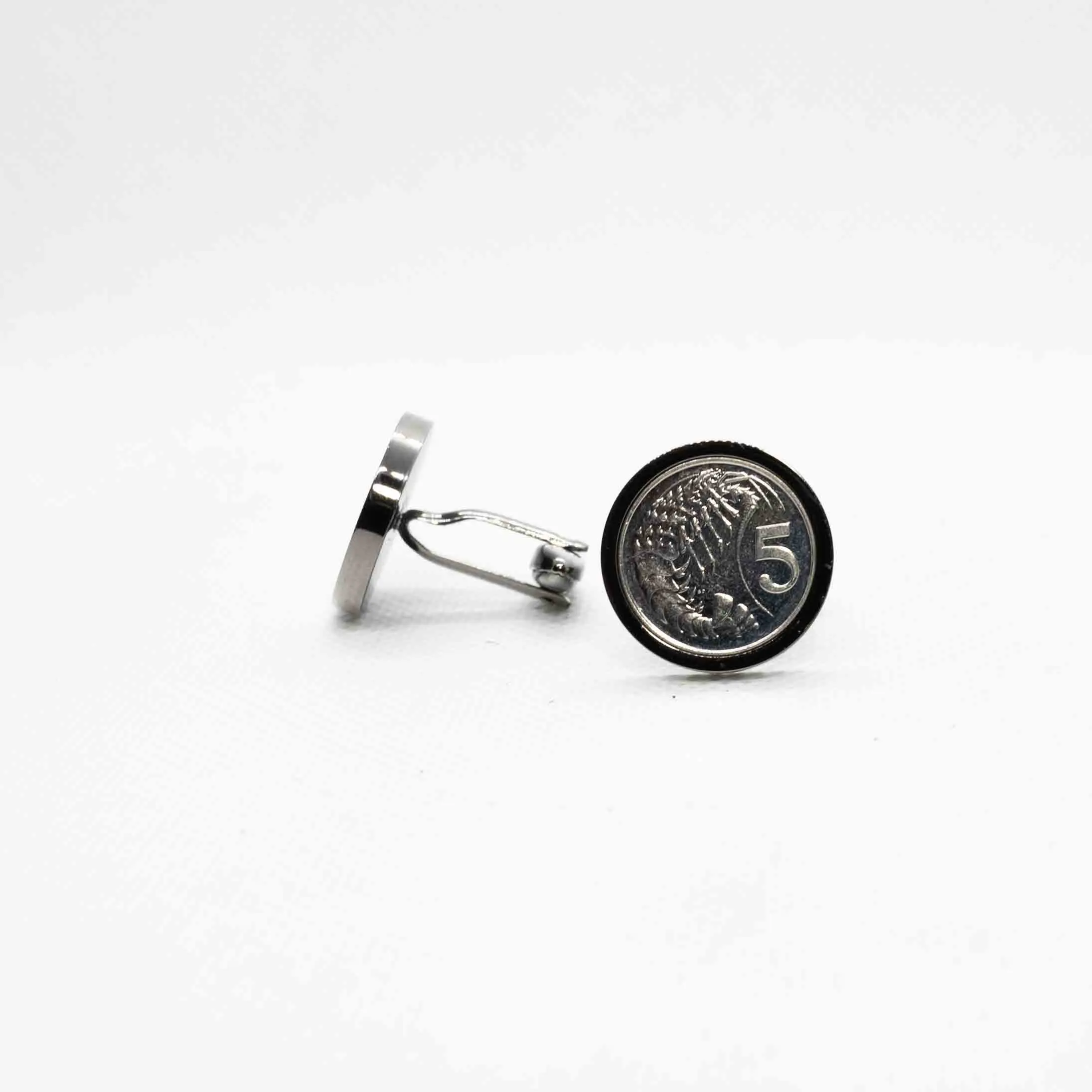 Cayman Island 5 Cent Coin Cufflinks