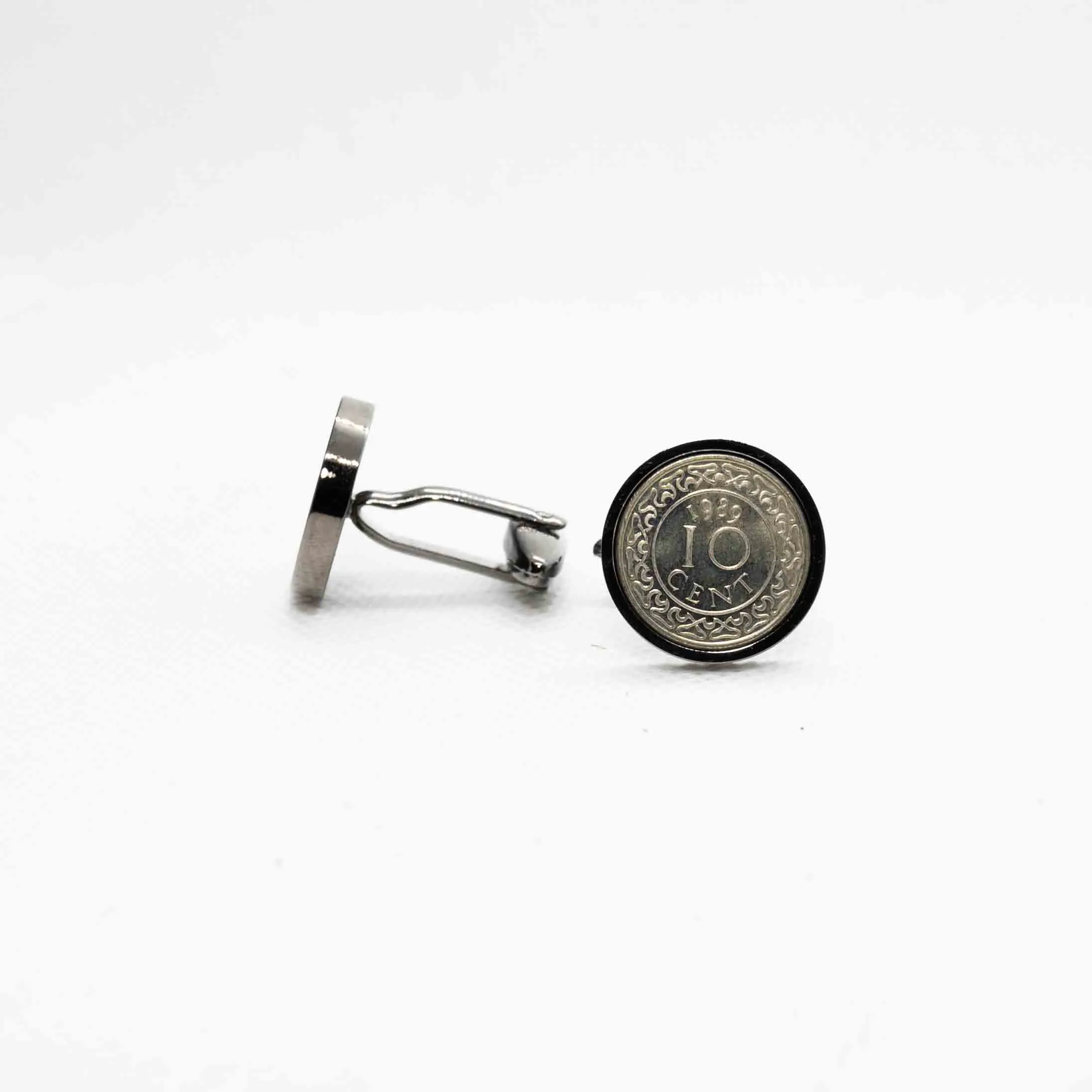 Suriname 10 Cent Coin Cufflinks