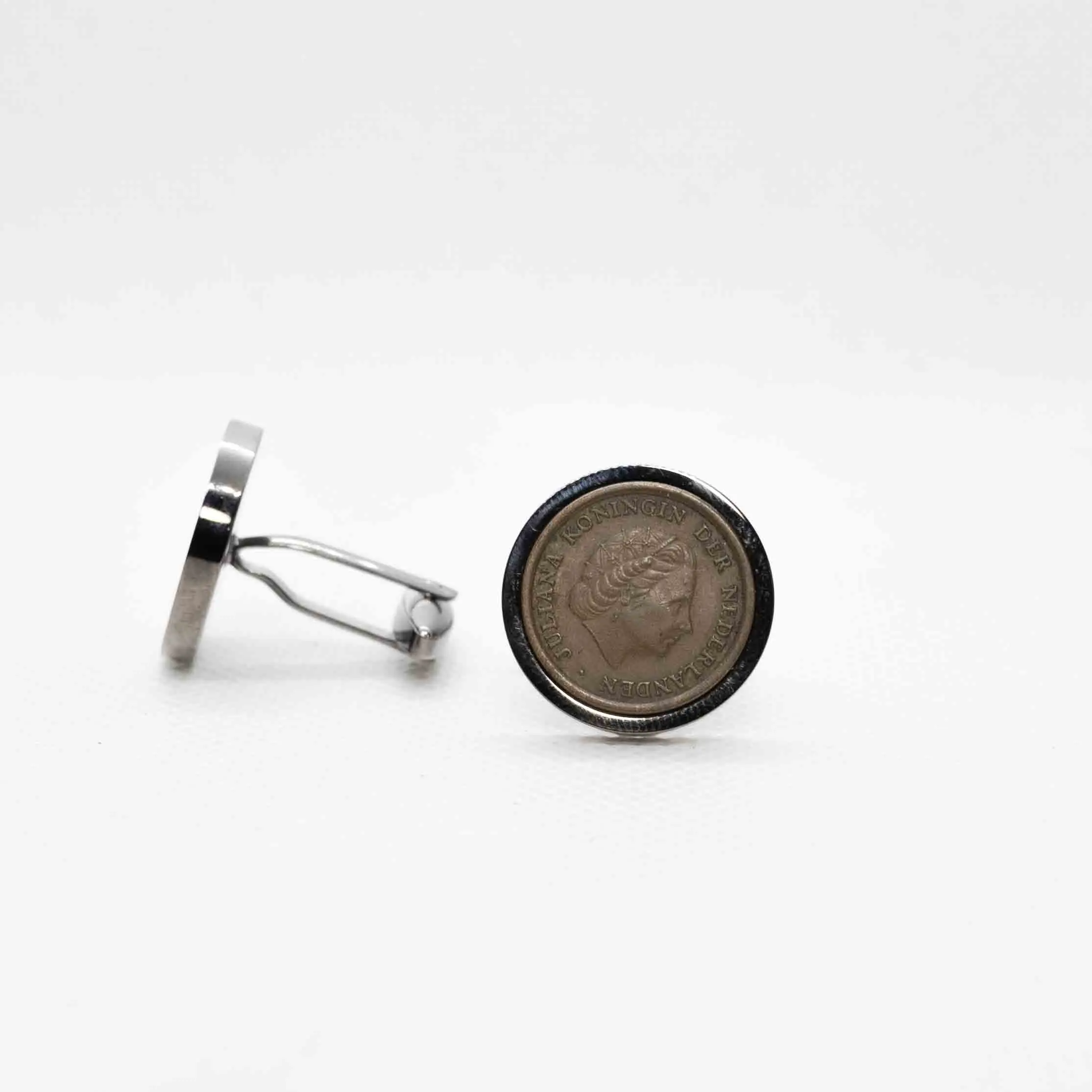 Netherlands 1 Cent Juliana Coin Cufflinks