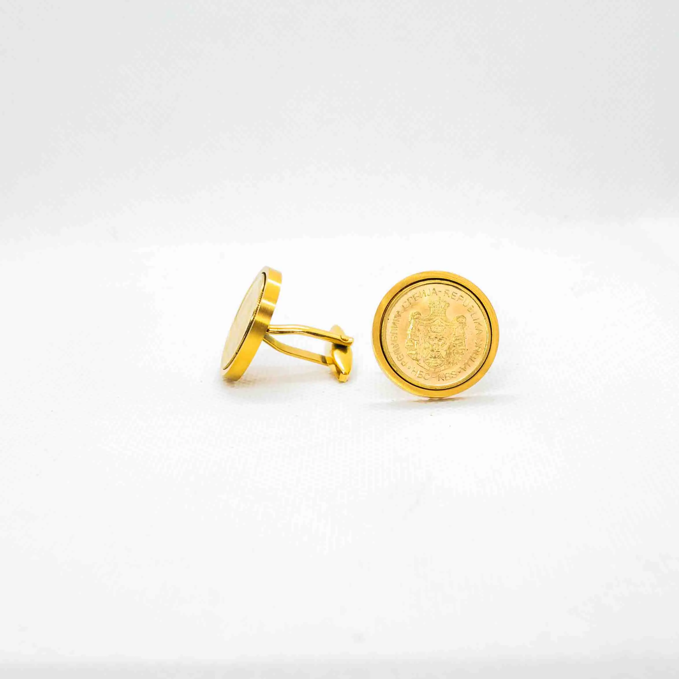 Serbia 1 Dinar Coin Cufflinks