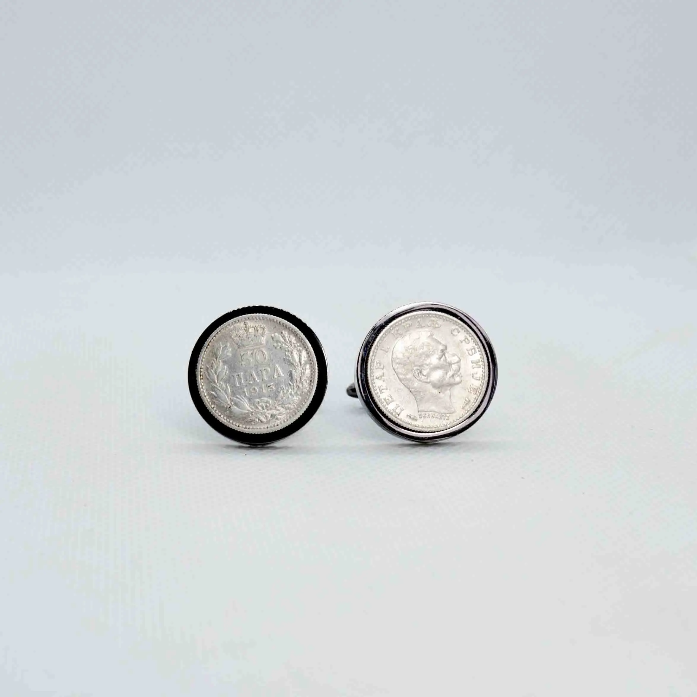 Serbia 50 Para Petar I  Coin Cufflinks