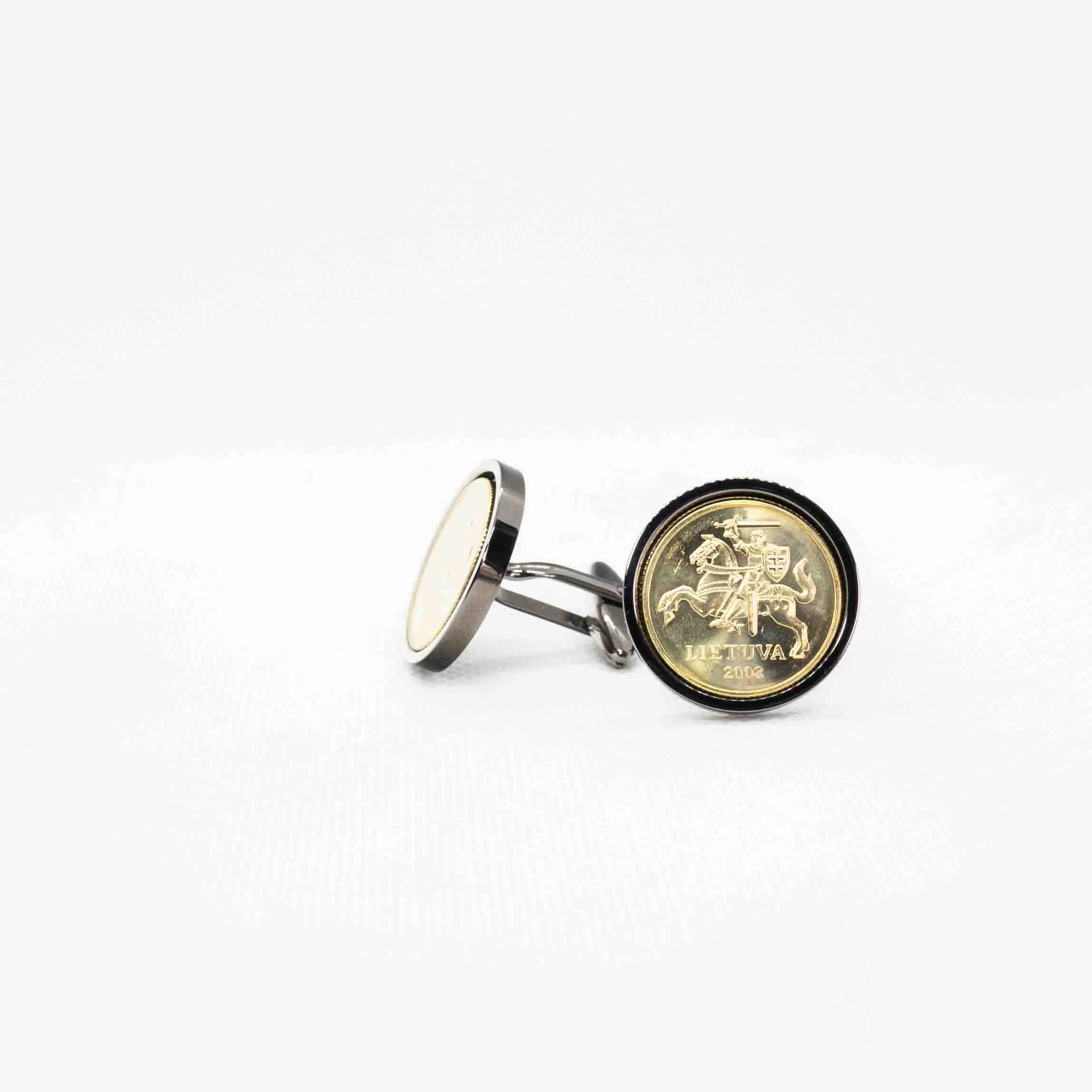 Lithuania 20 Centu Coin Cufflinks