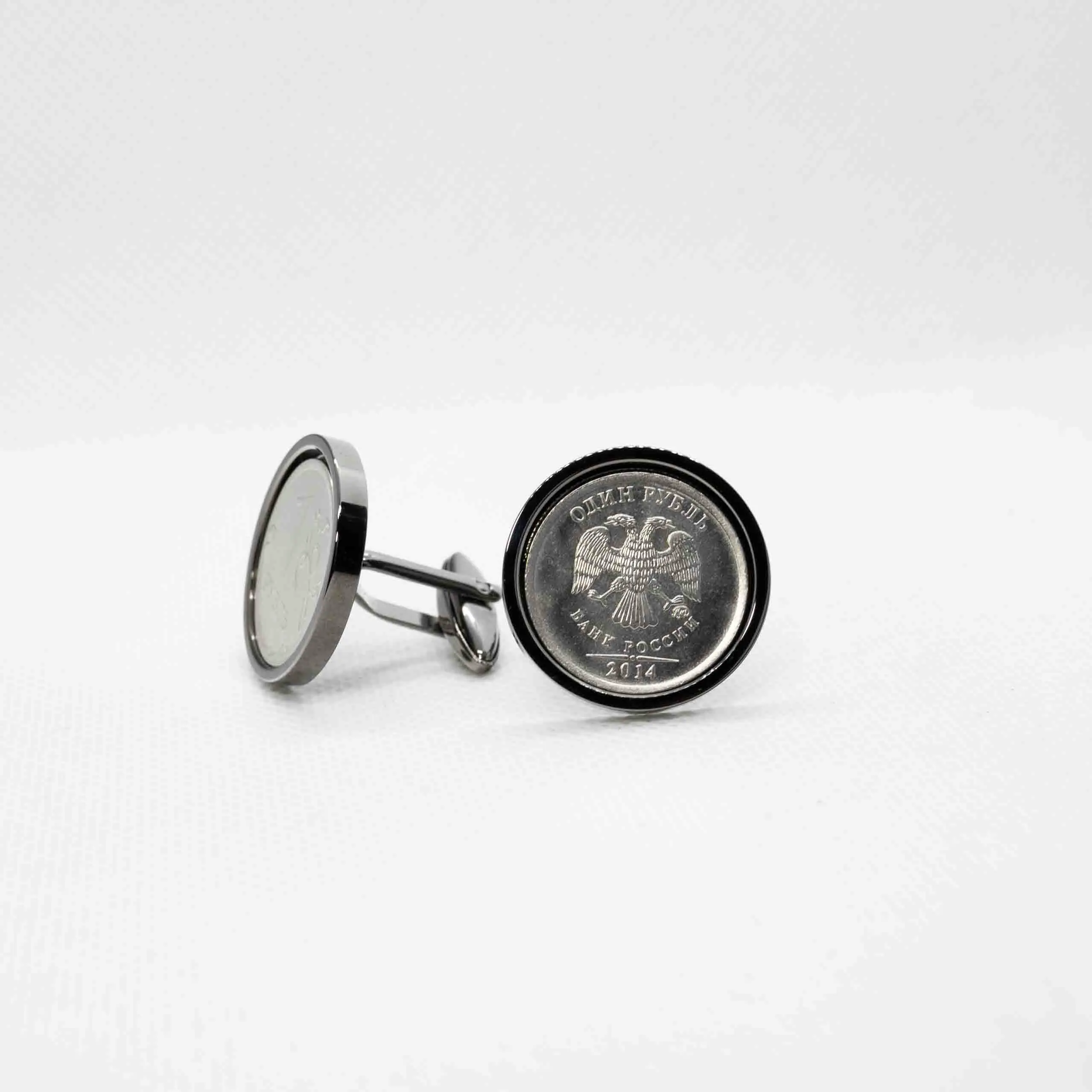 Russia 1 Ruble Coin Cufflinks