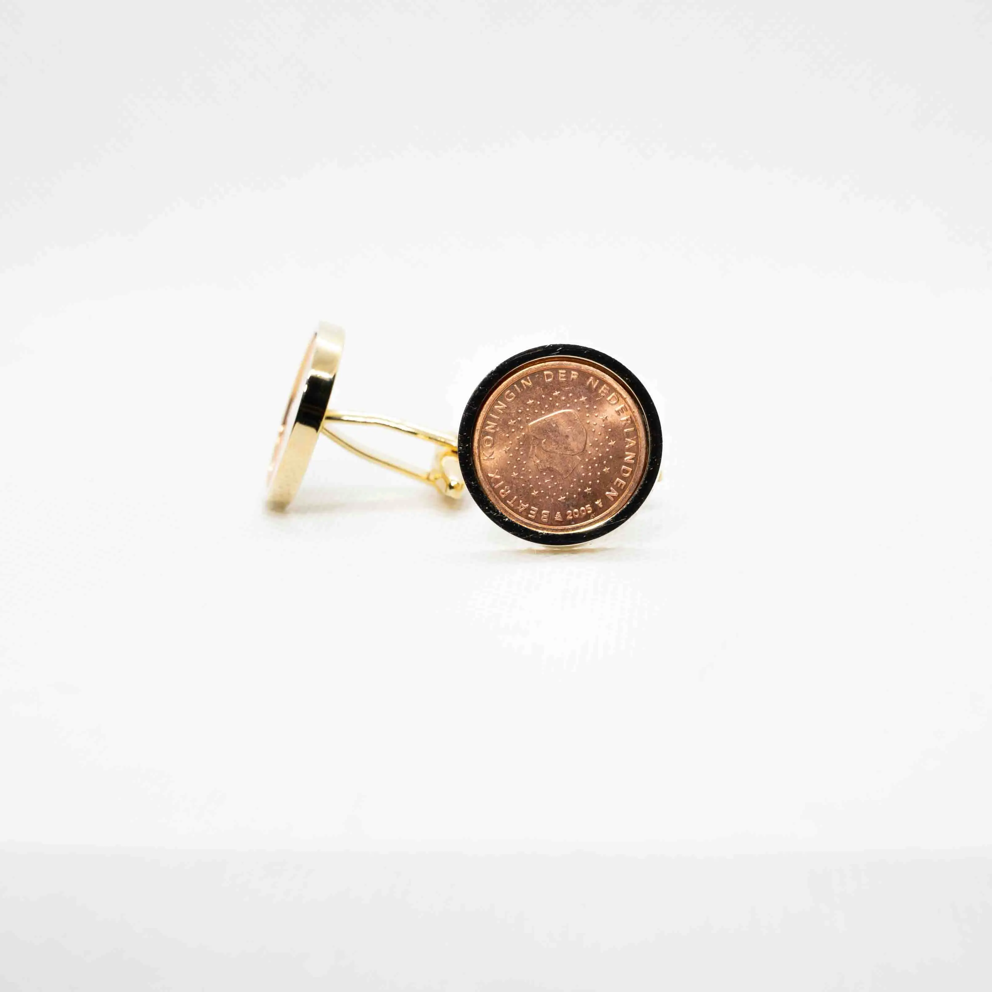Netherlands Two Cent Euro Coin Cufflinks