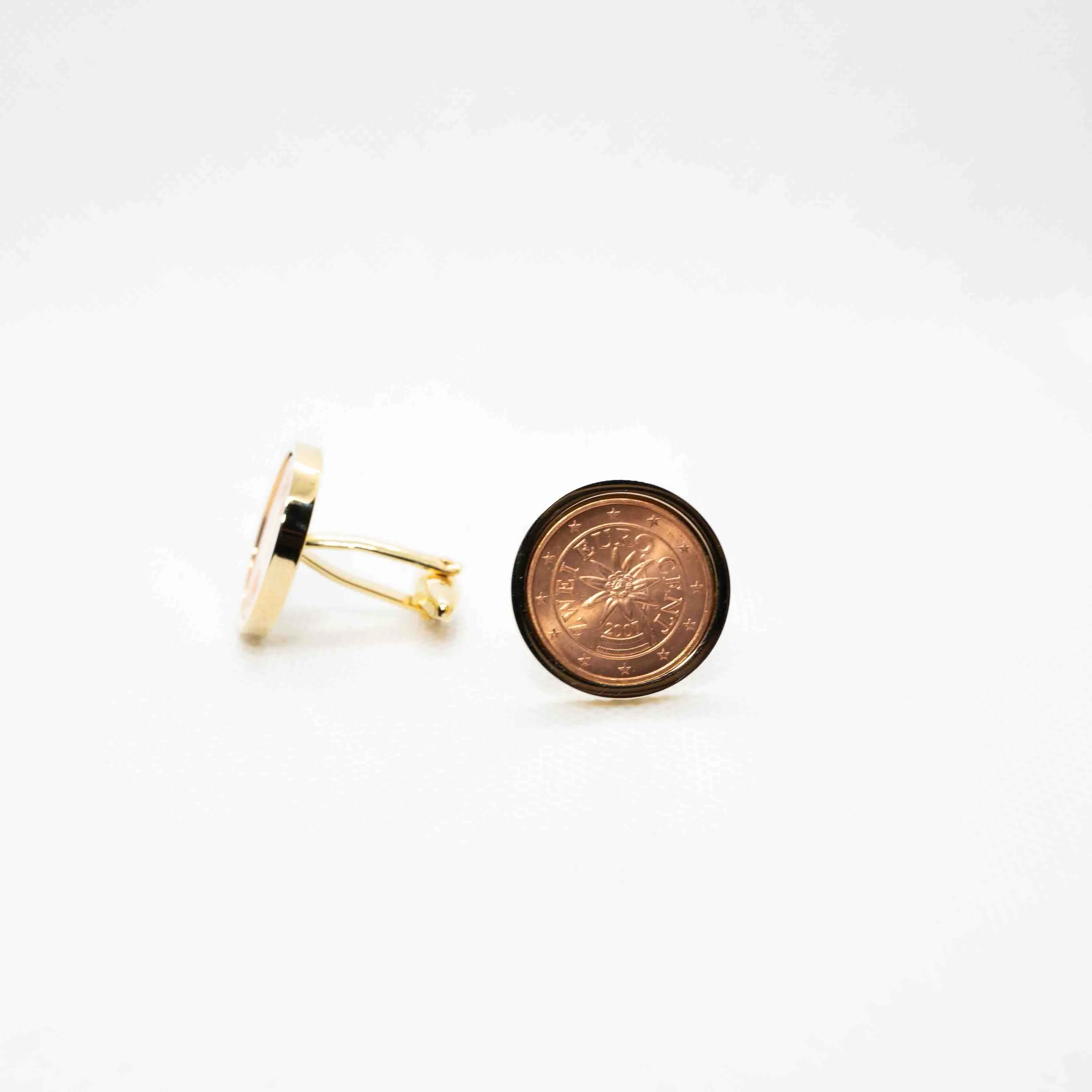 Austria Two Cent Euro Coin Cufflinks