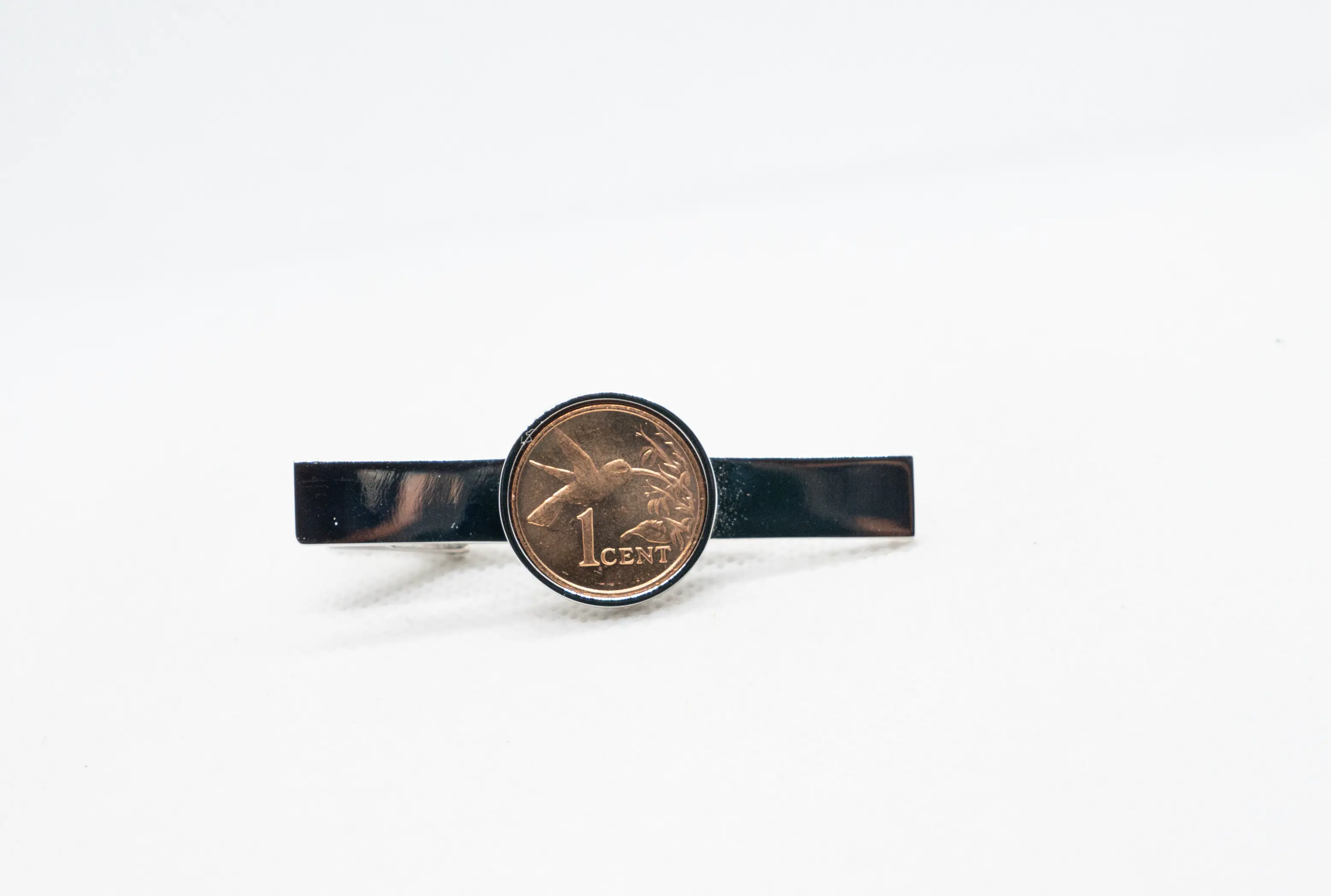 Trinidad and Tobago 1 Cent Hummingbird  Tie Clips