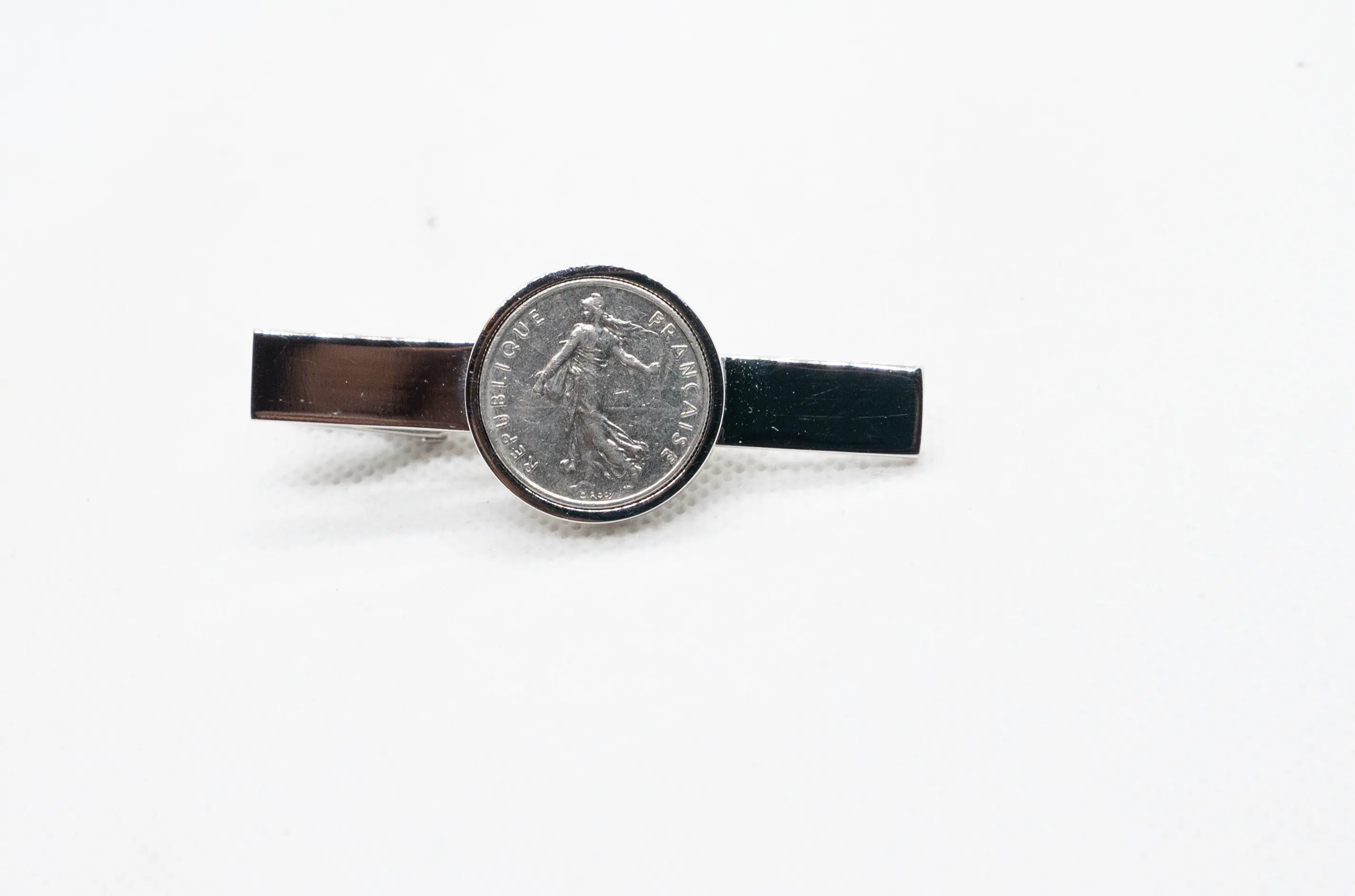 France 1/2 Franc Tie Clips