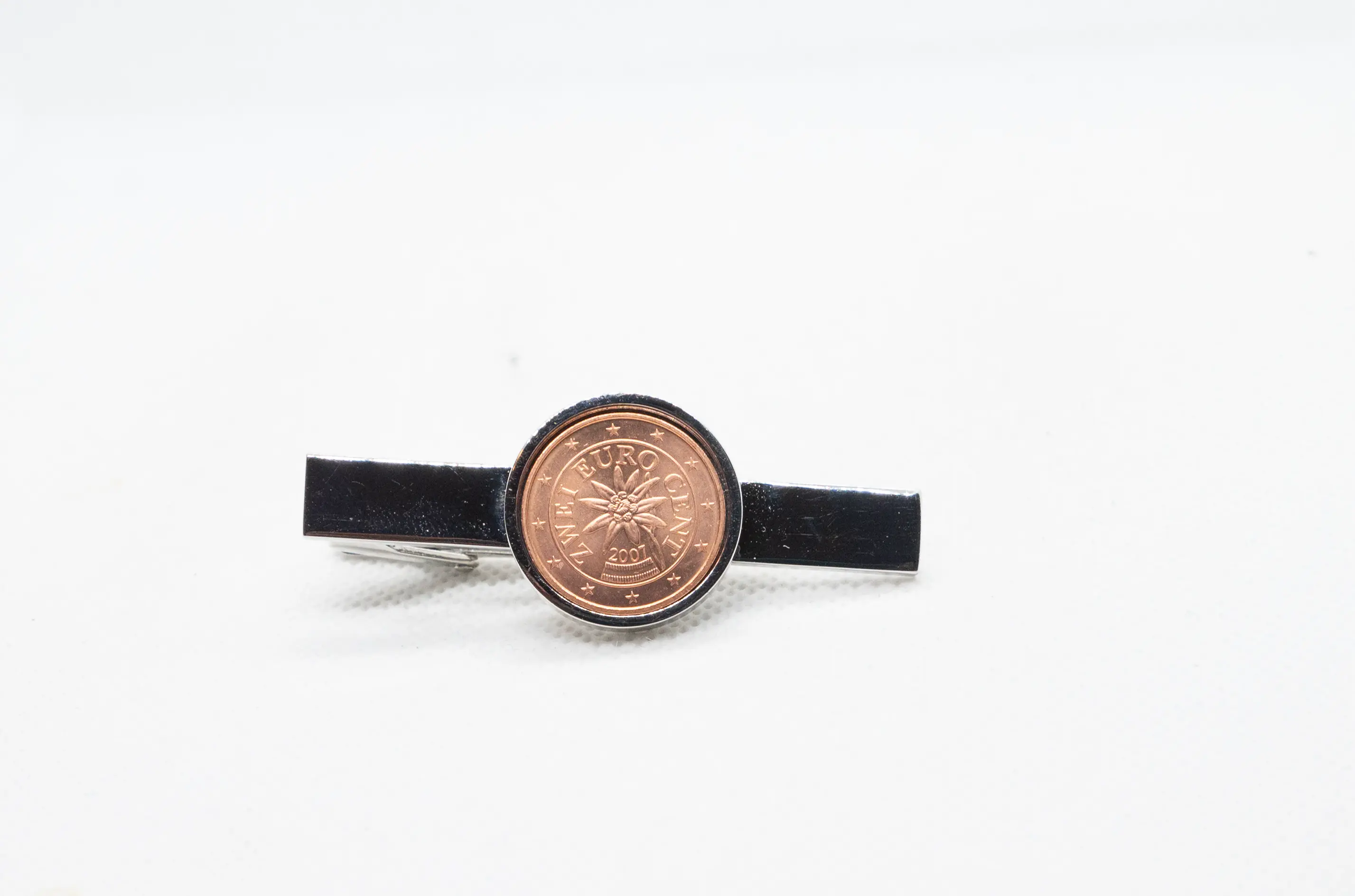 Austria Two Cent Euro Tie Clips