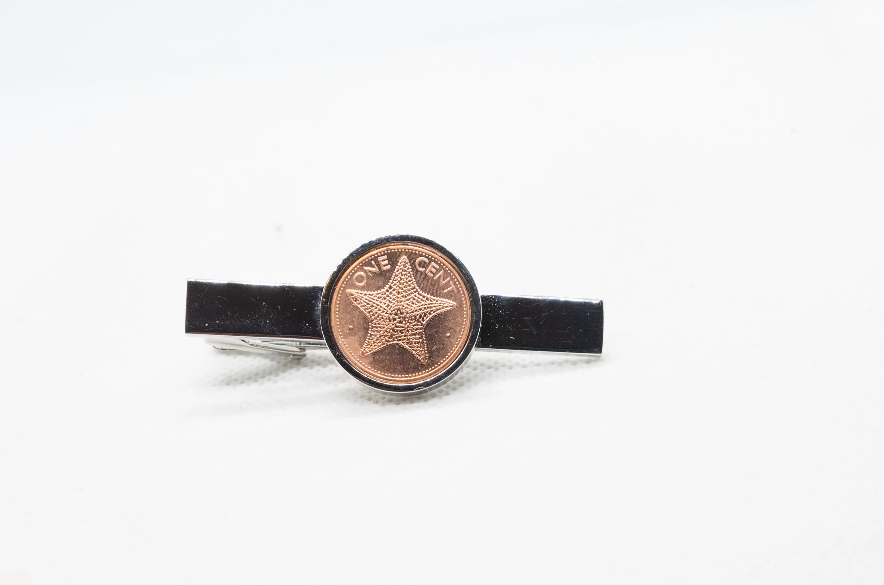Bahamas 1 Cent Tie Clips