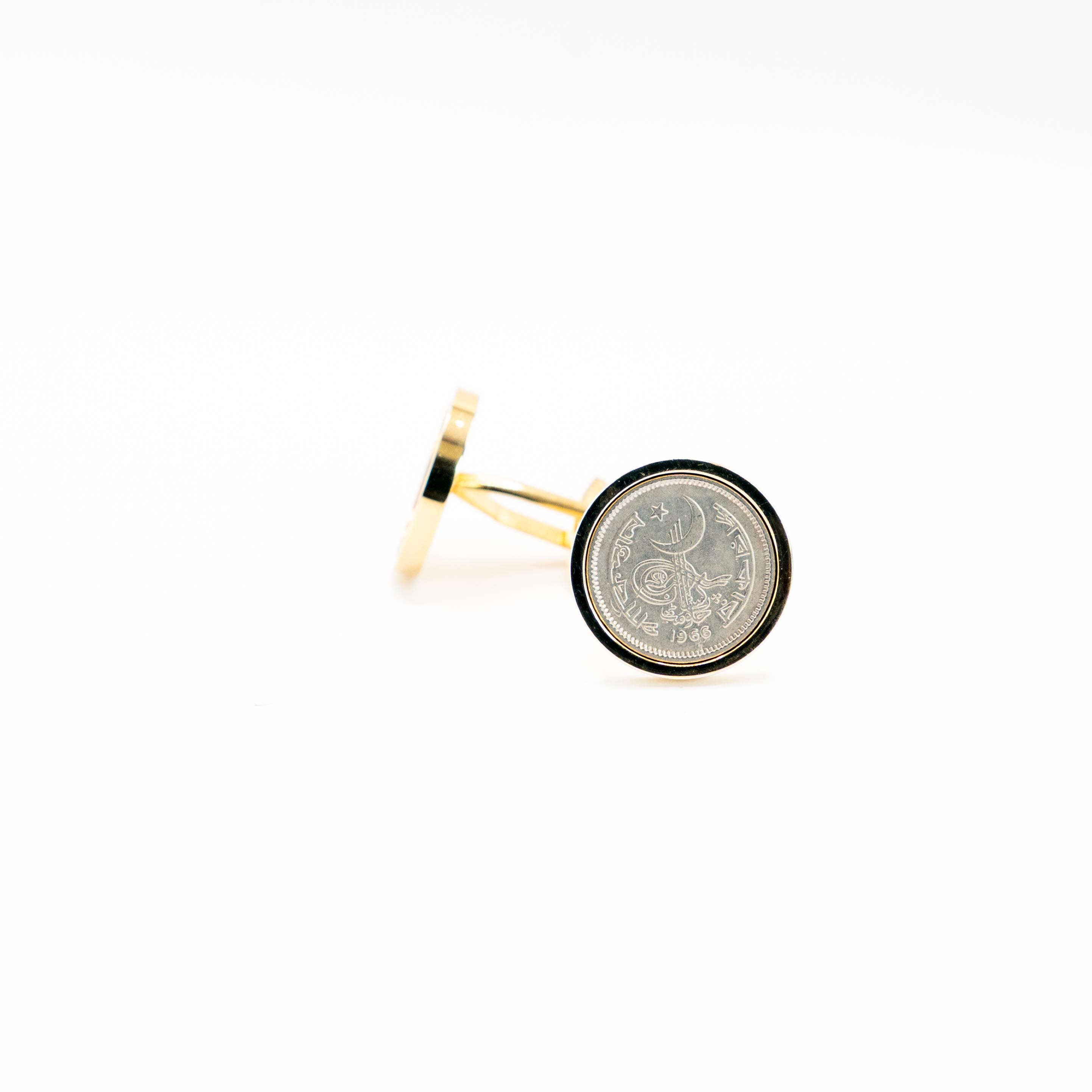 Pakistan 25 Paisa  Coin Cufflinks