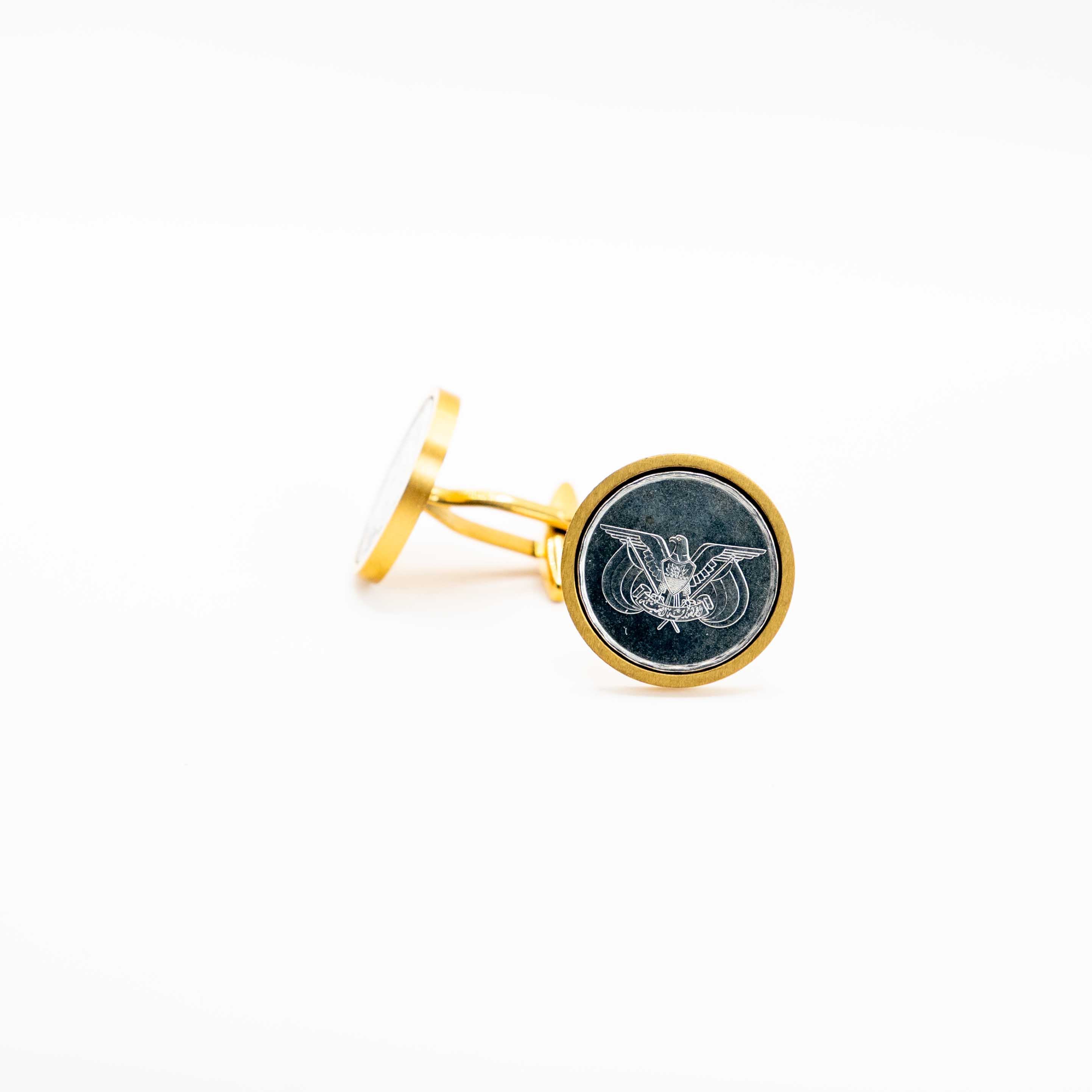 Yeman 1 Rial Coin Cufflinks