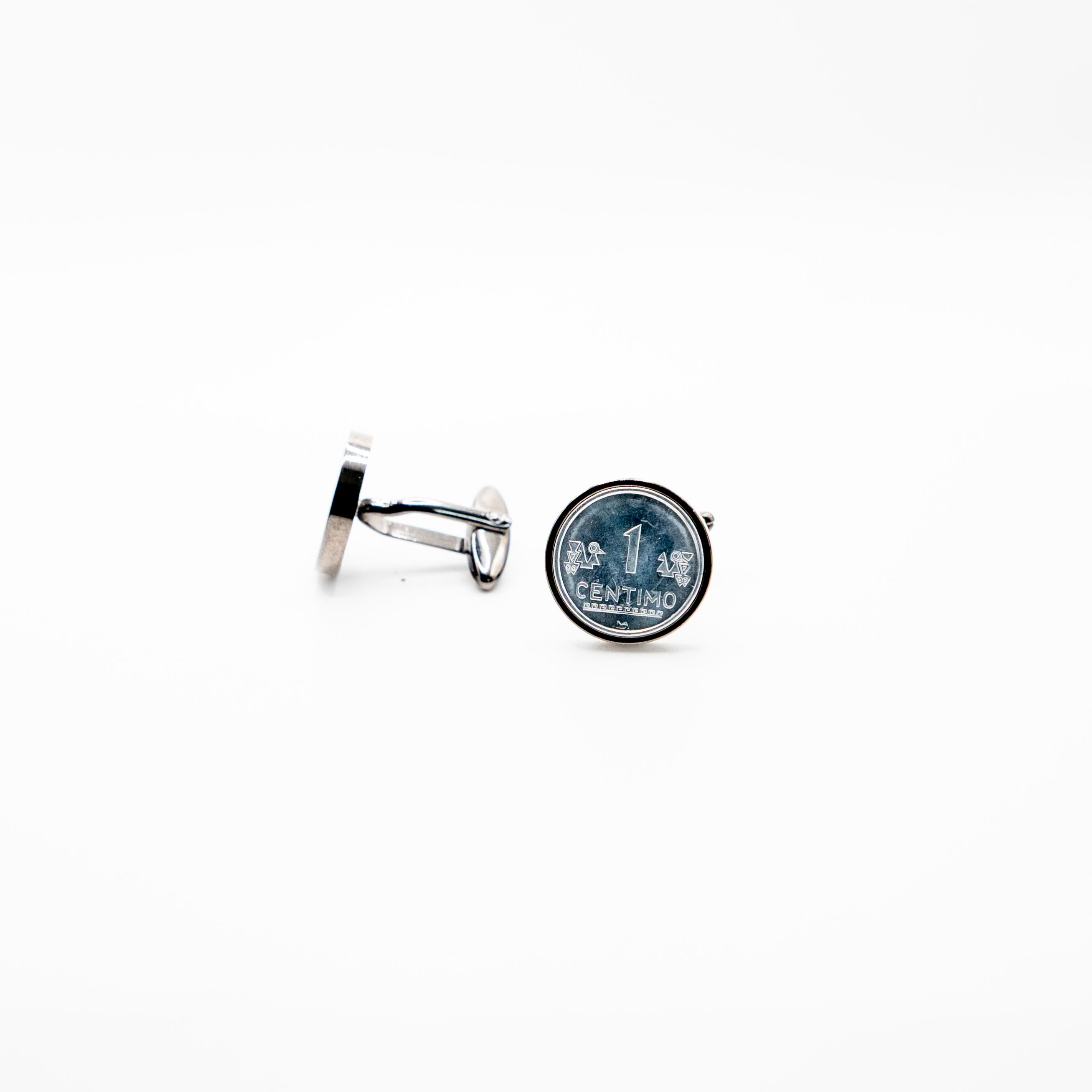 Peru 1 Centimo Coin Cufflinks