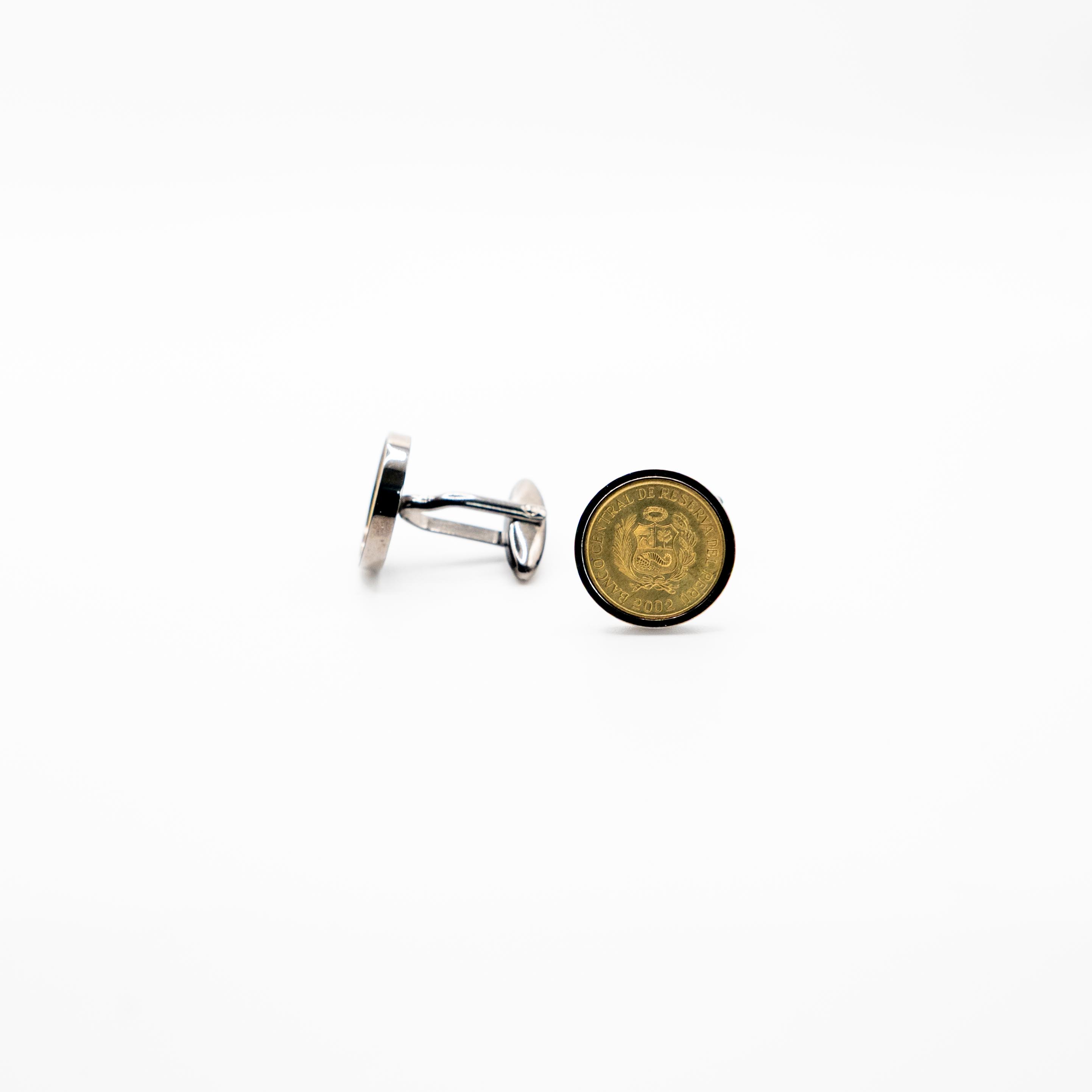 Peru 1 Centimo Cufflinks
