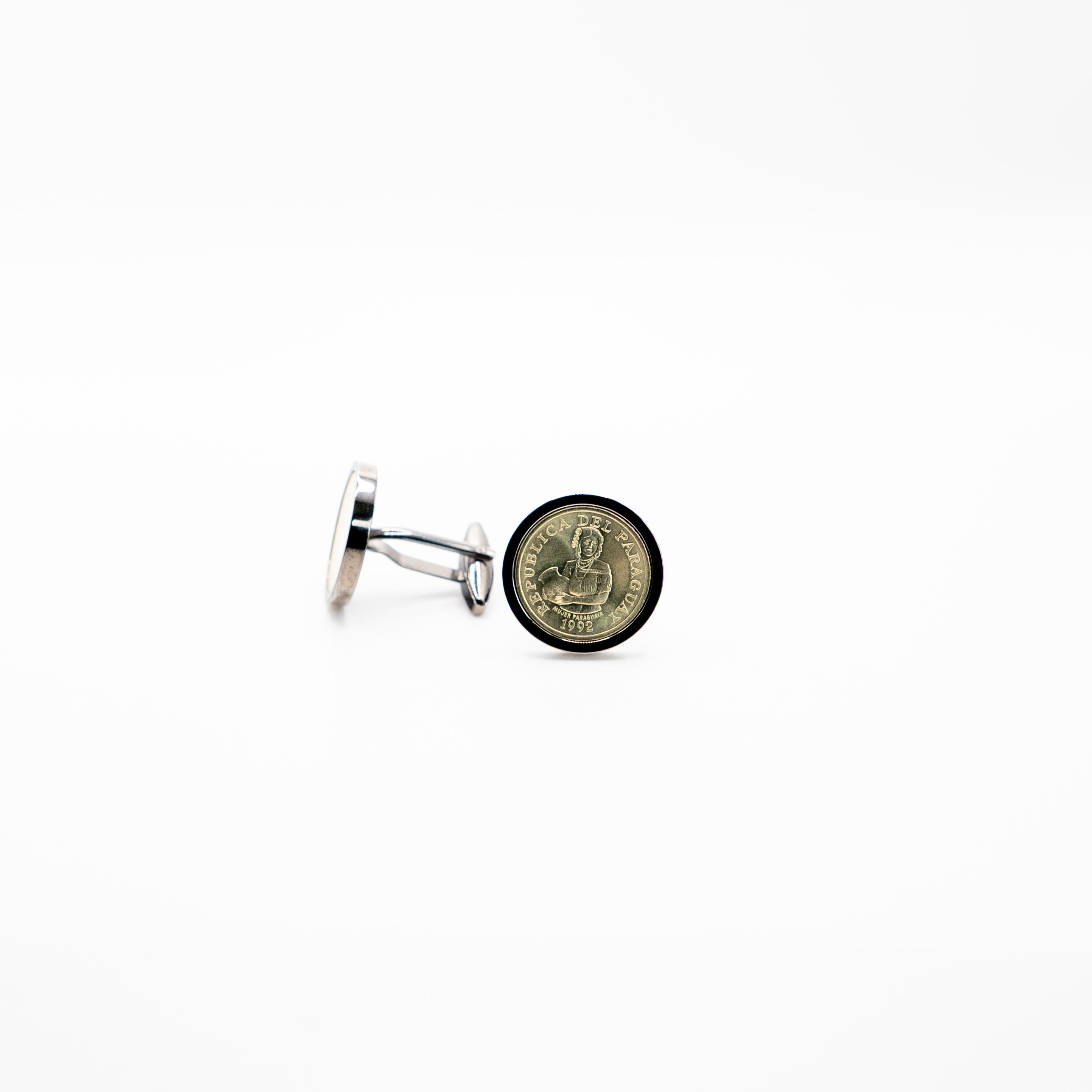 Paraguay 5 Guaranies coin  Cufflinks