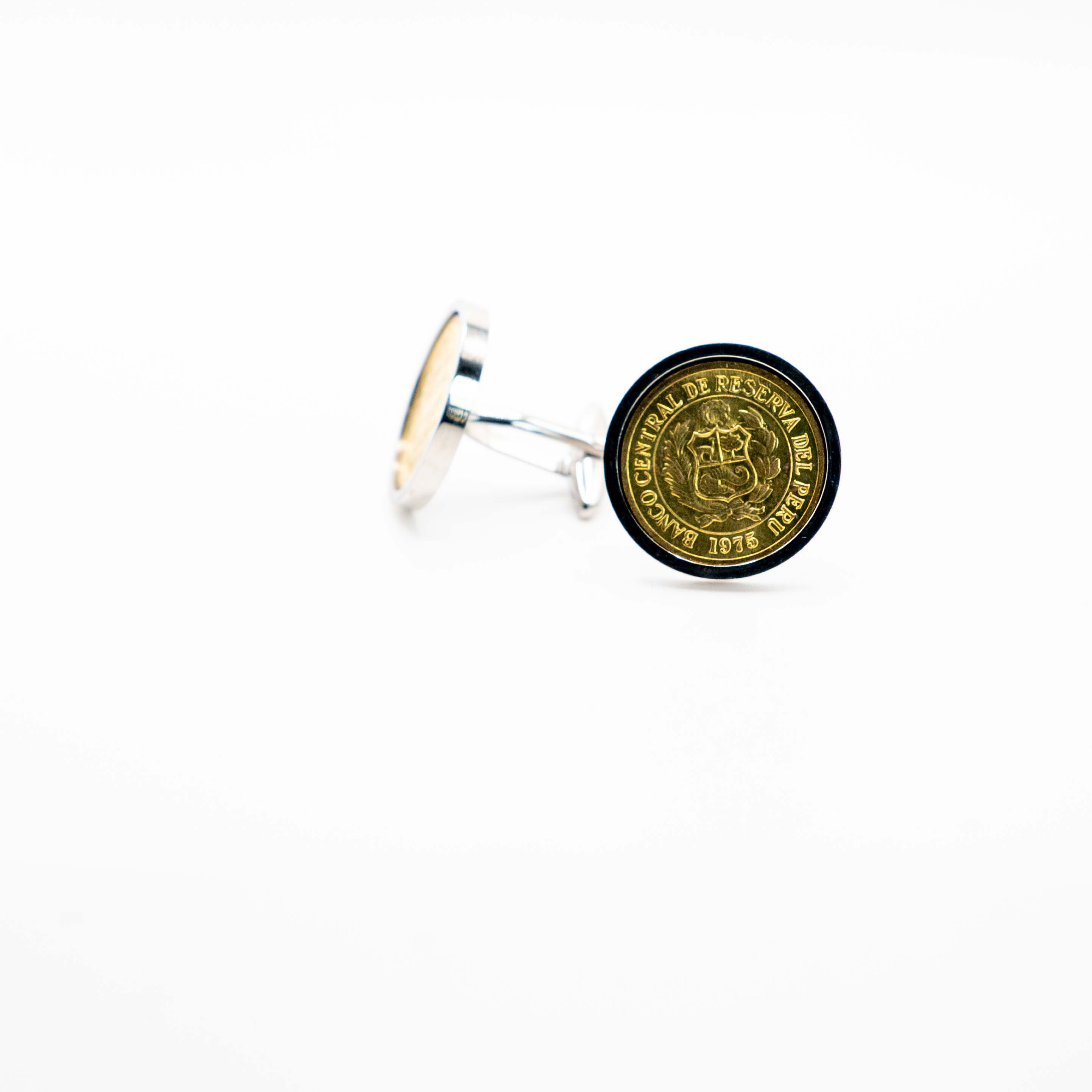 Peru 1 Sol de Oro Coin Cufflinks