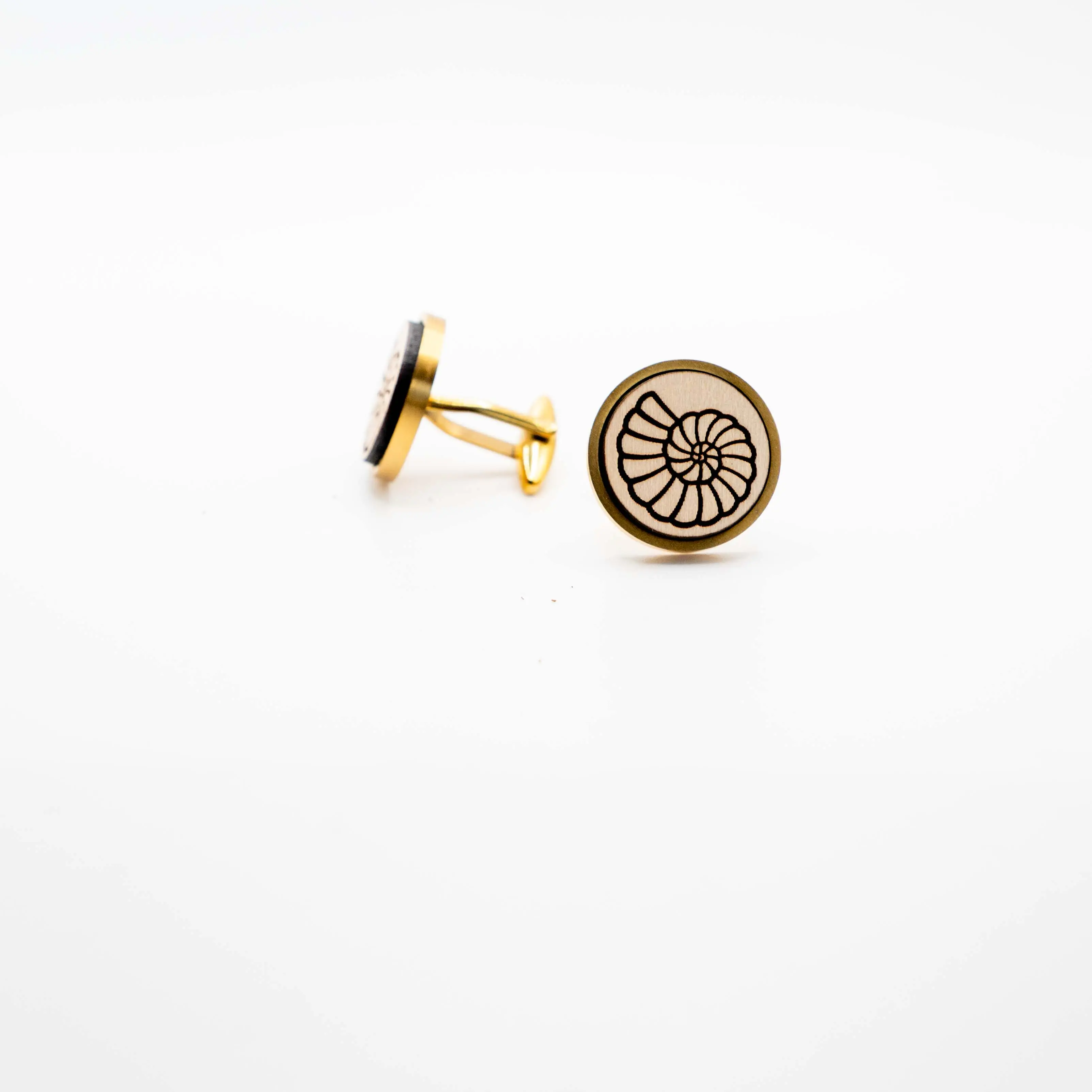 Spiral Sea Shell Cufflinks