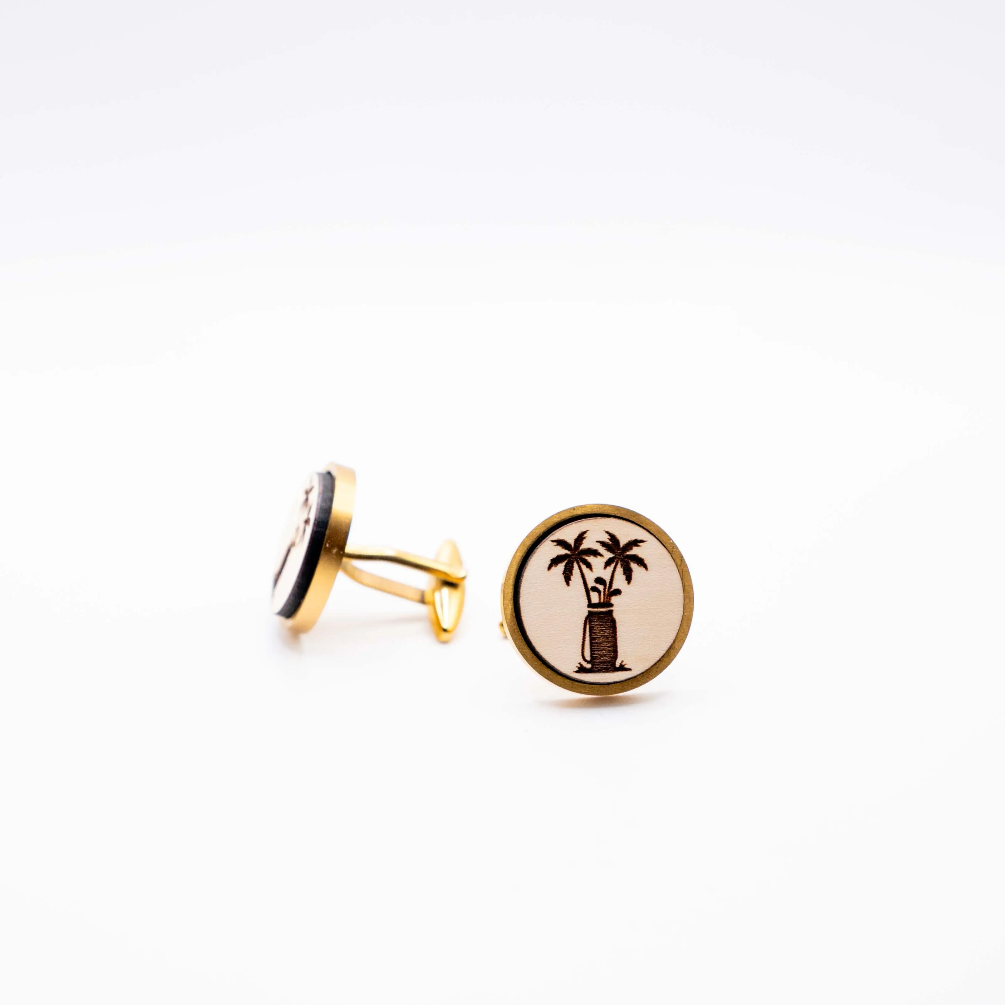 Gold Palm Tree Cufflinks