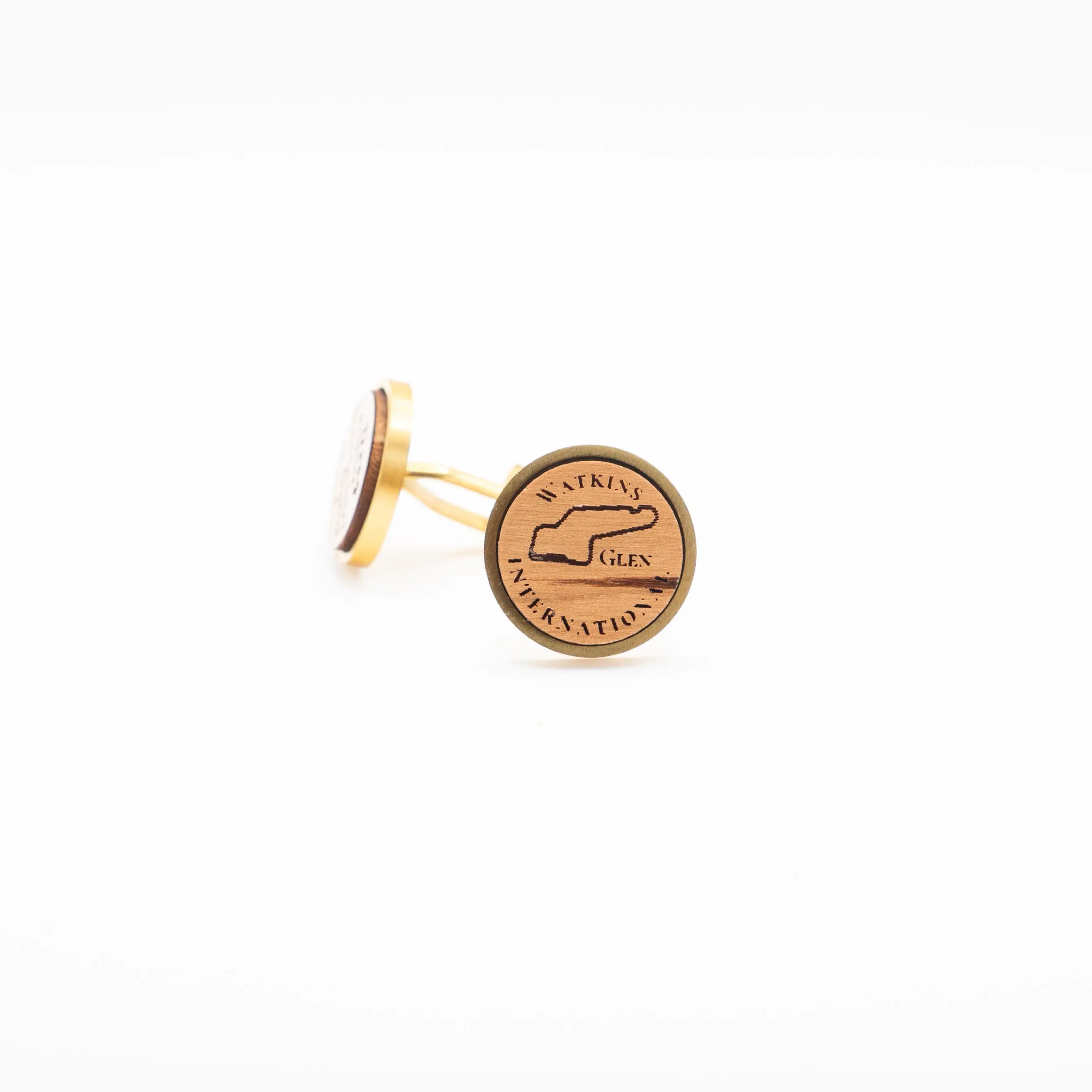 Nascar Watkins Glen Speedway Wooden Cufflinks