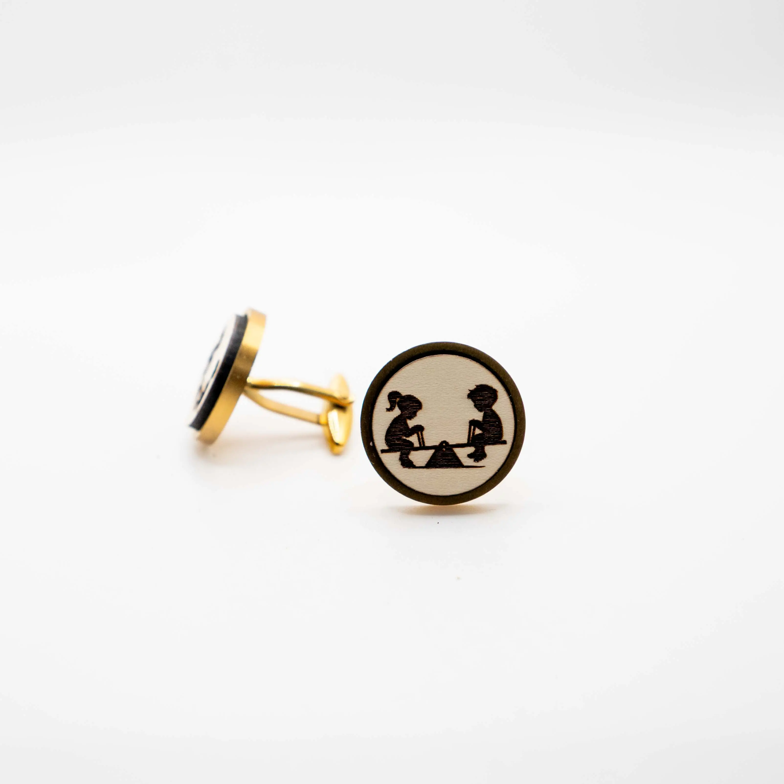Children on Seesaw Cufflinks