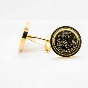 Canada One Penny 24K Gold Plated Coin Cufflink