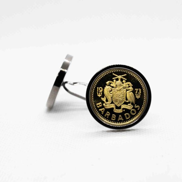 Proof Barbados 5 Cents Coin Cufflink - Image 13