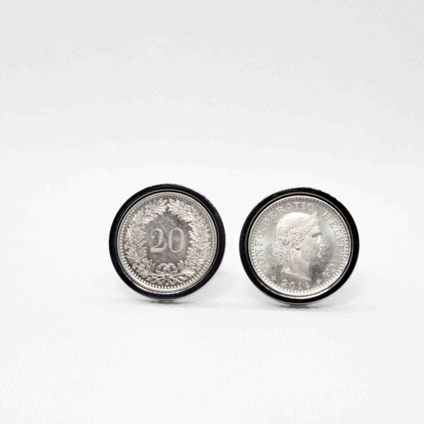 Switzerland 20 Rappen Coin Cufflink - Image 8