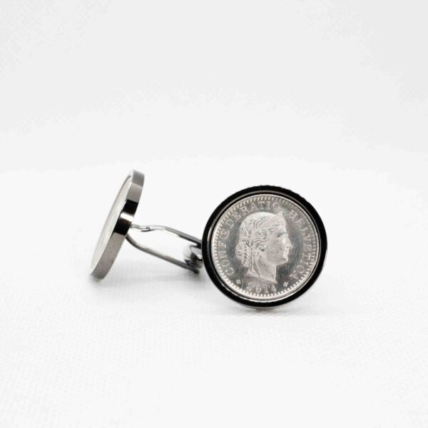 Switzerland 20 Rappen Coin Cufflink